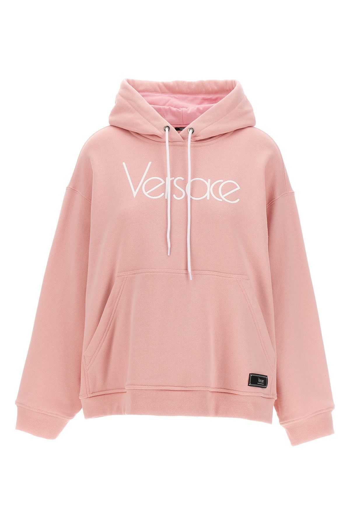 image of Versace Logo Hoodie in Pink, Women's (Size Small)