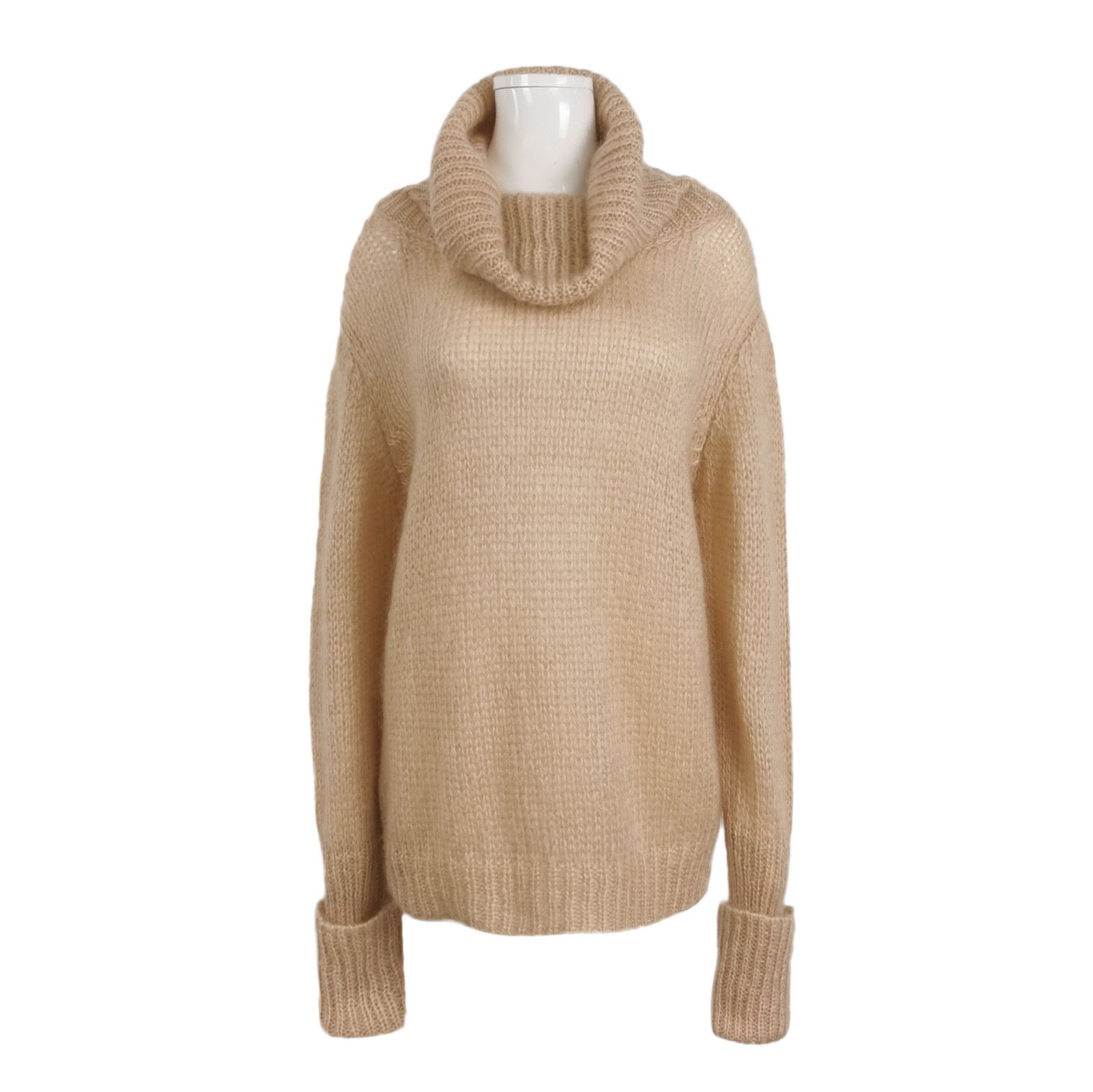 Prada Prada Beige Wool Blend Turtleneck Sweater - dmc Size M / US 6-8 / IT 42-44 - 1 Thumbnail