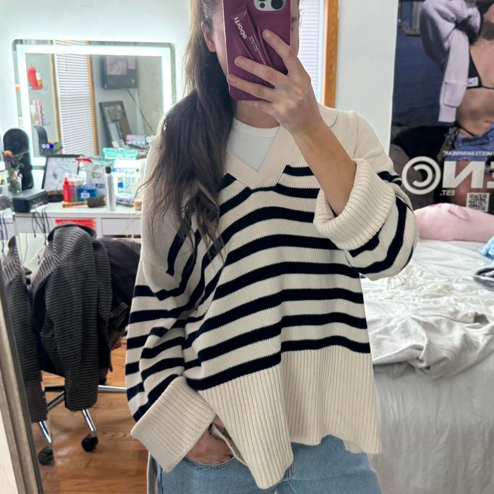 House of Harlow House of Harlow 1960 Striped Sweater Size L / US 10 / IT 46 - 3 Thumbnail
