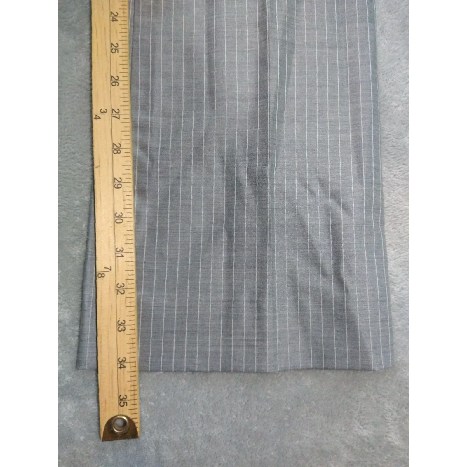 J.Crew J.CREW Dress Pants Womens 2 Gray Striped Wool Trouser Low Rise Straight Pockets City Preppy 90s? Size 26" / US 2 / IT 38 - 5 Thumbnail