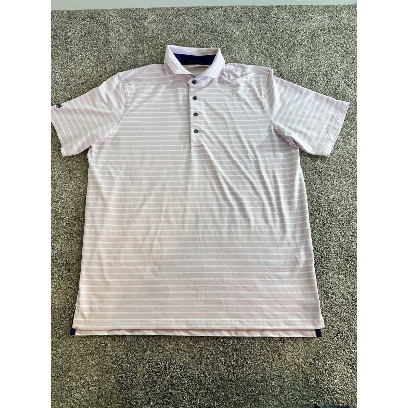 Other Greyson Polo Shirt Mens L Pink Striped Short Sleeve Size US L / EU 52-54 / 3 - 1 Thumbnail