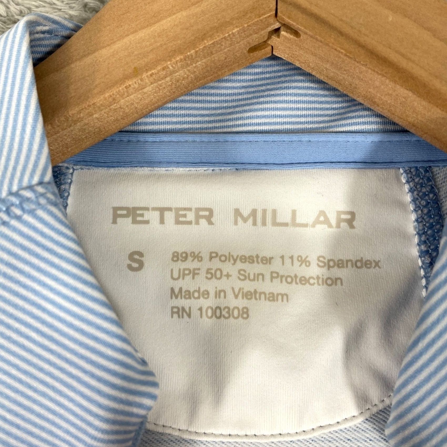 Peter Millar Peter Millar Pullover Womens S Blue Quarter Zip Striped Desert Classic Golf Size S / US 4 / IT 40 - 4 Thumbnail