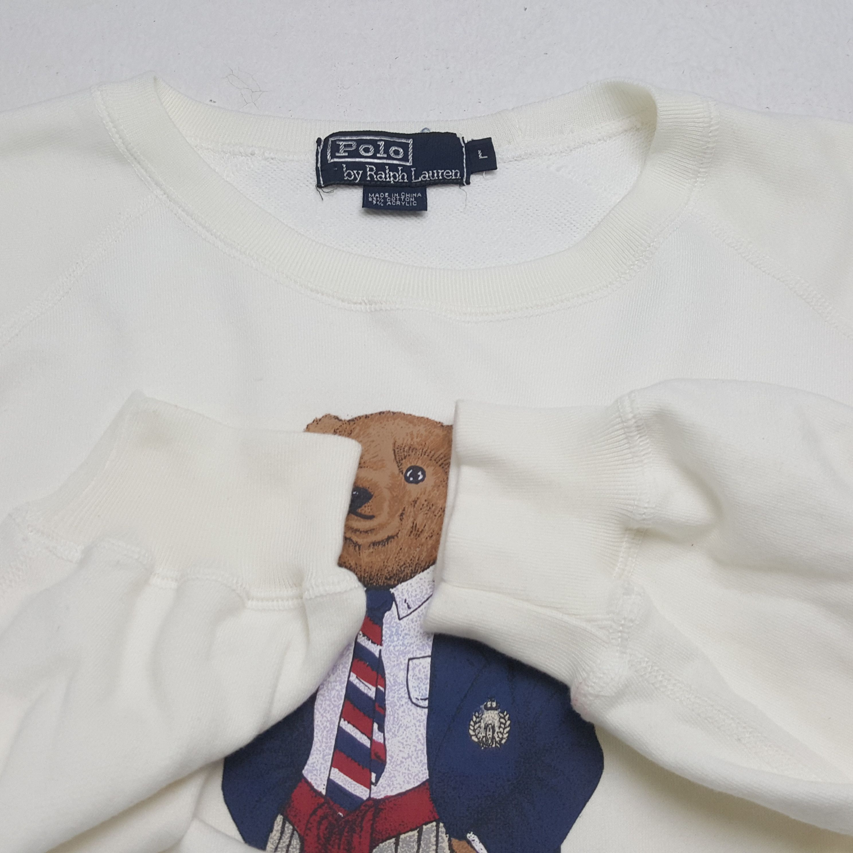 Polo Ralph Lauren × Vintage Vintage POLO BEAR by RALPH LAUREN Fashion Brand Sweatshirts Size US L / EU 52-54 / 3 - 8 Thumbnail