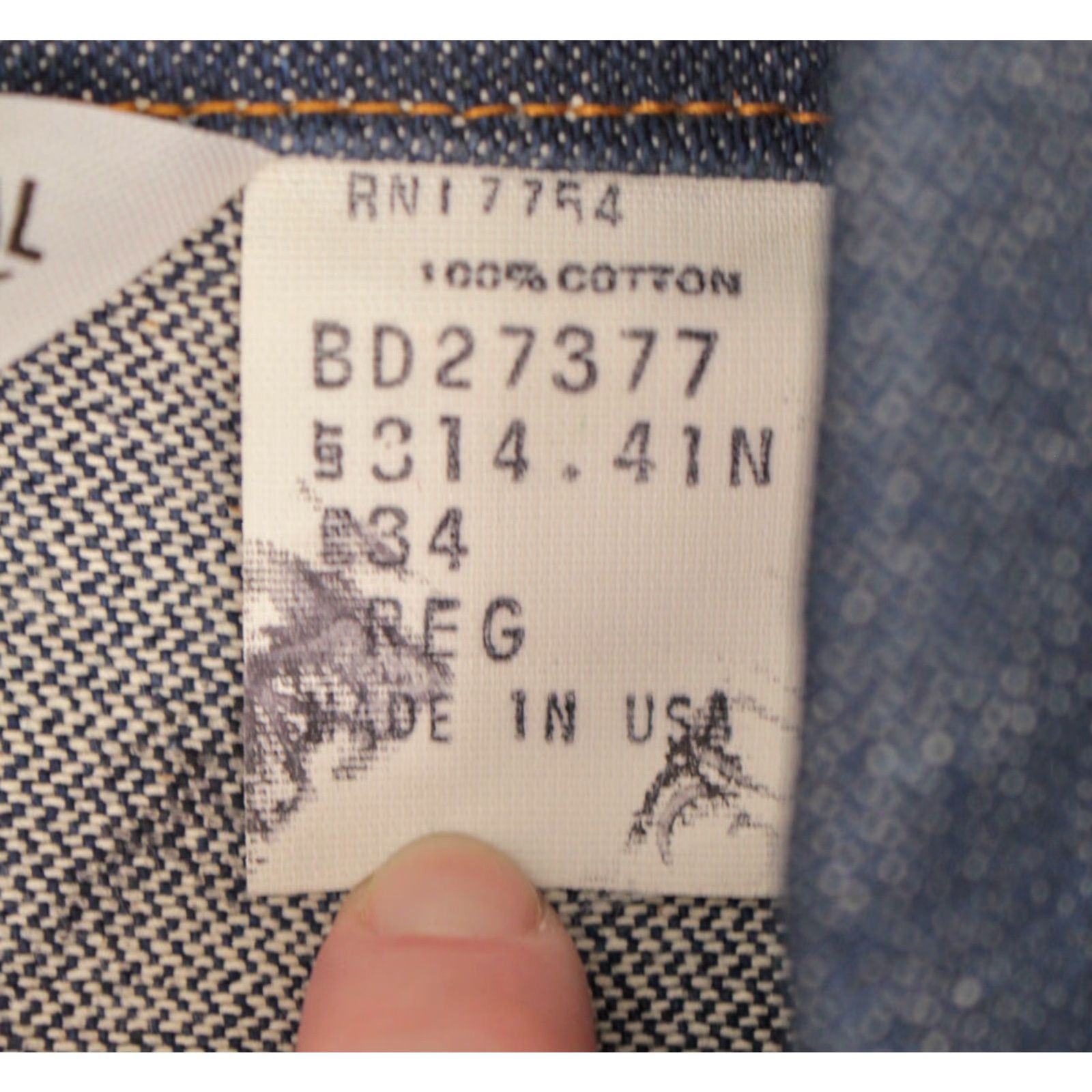 Vintage VTG Key Denim Jacket Shirt Mens 1970s 34 R Small Blue Vintage 70s Jeans Jacket Denim Jacket Size US 34 / EU 50 - 7 Thumbnail