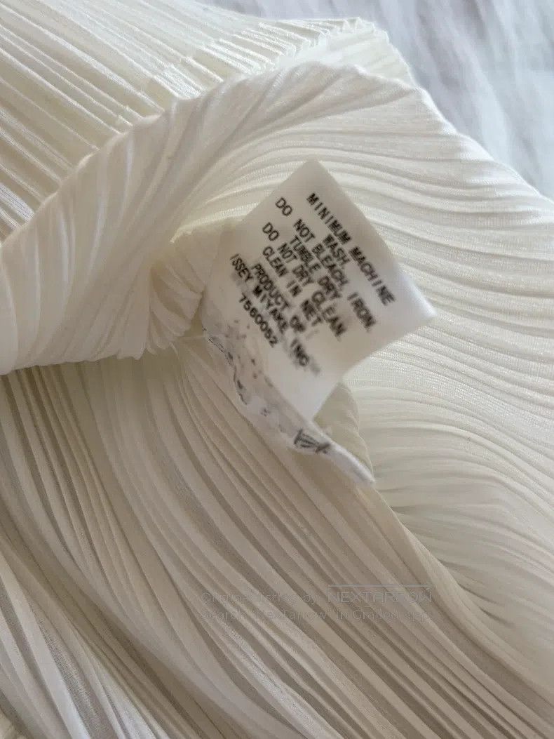 Issey Miyake Issey Miyake White Ruffled Collar Short-Sleeve Top Size XL / US 12-14 / IT 48-50 - 8 Thumbnail