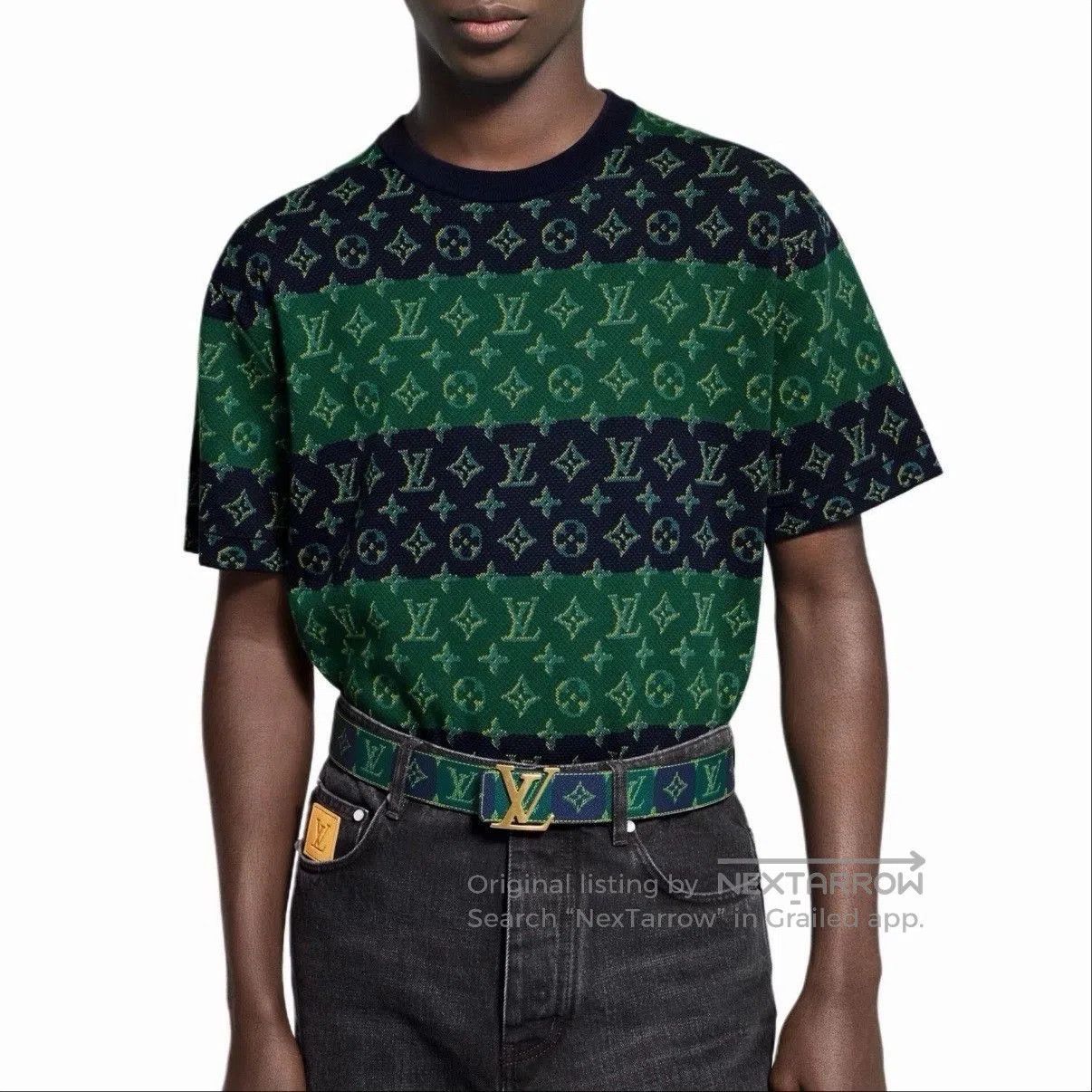 Louis Vuitton LV Knit Short-Sleeve Logo T-Shirt. Size US XL / EU 56 / 4 - 5 Thumbnail
