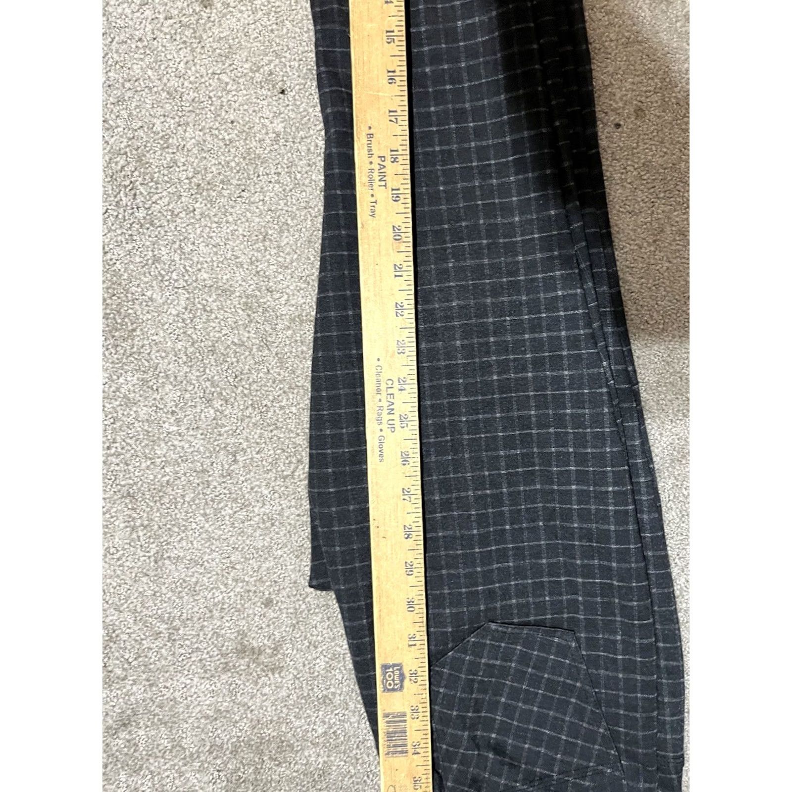 Vintage Max Studio Black Plaid Dress Pants Womens M Elastic Waist Pull On Office Size 32" / US 10 / IT 46 - 6 Thumbnail