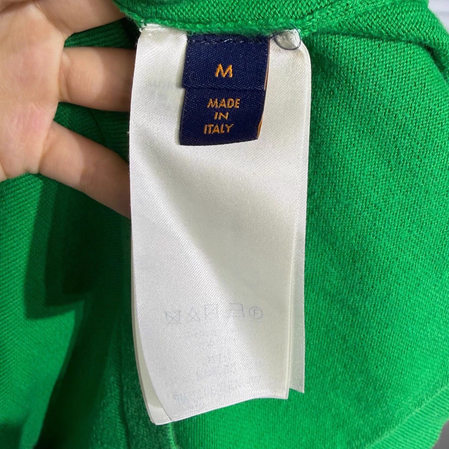 Louis Vuitton LV short-sleeve knit green M jacquard logo ribbed neck Size US M / EU 48-50 / 2 - 4 Thumbnail