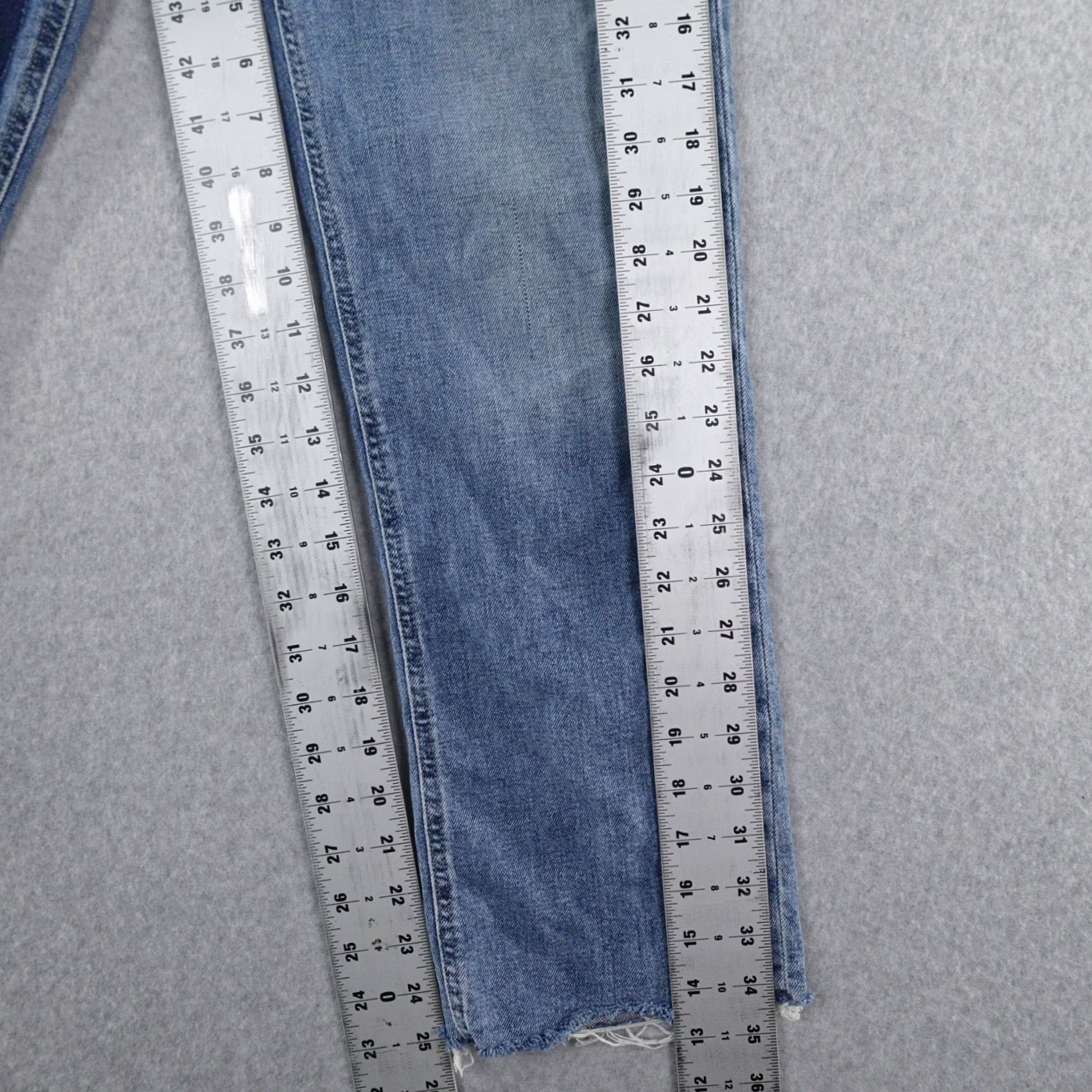 Ralph Lauren Lauren Ralph Lauren Jeans Womens 6 Denim 5-Pocket Straight Jeans Blue Cap Patch Frayed Hem Size 28" / US 6 / IT 42 - 6 Thumbnail