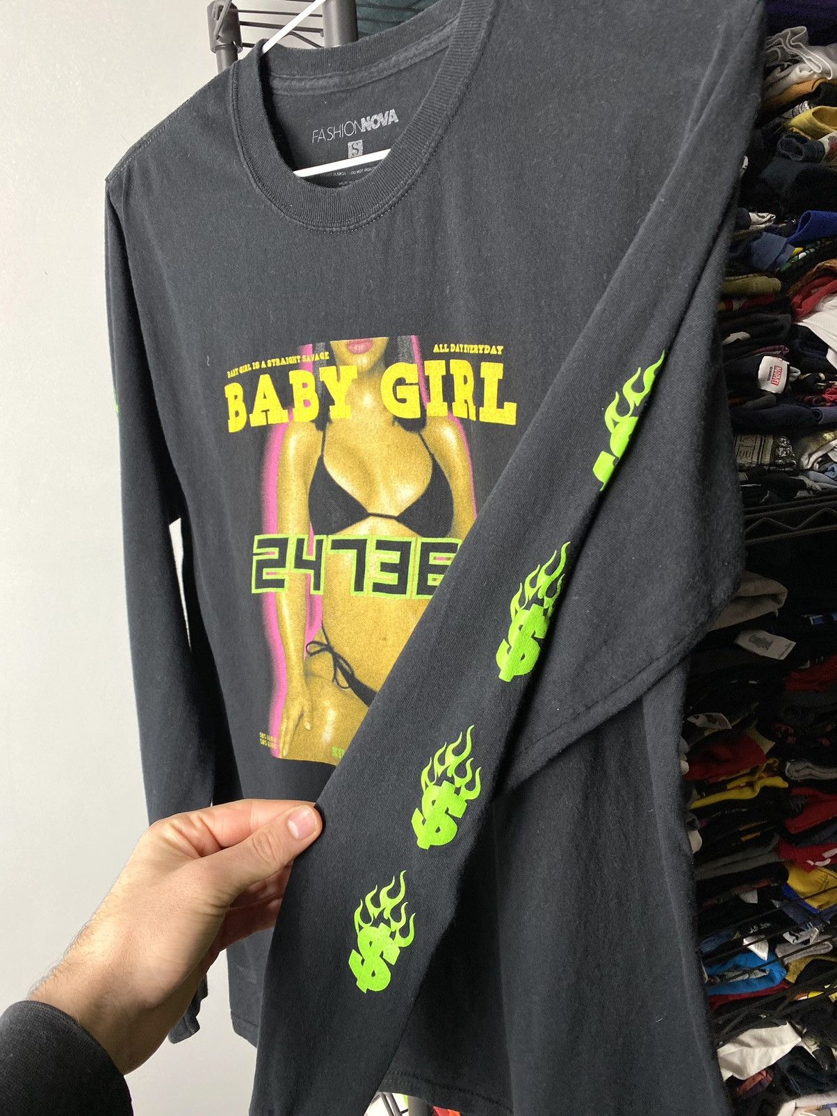 Japanese Brand Vintage Sexy Baby Girl Longsleeve Pin Up Supreme Style Size US S / EU 44-46 / 1 - 4 Thumbnail