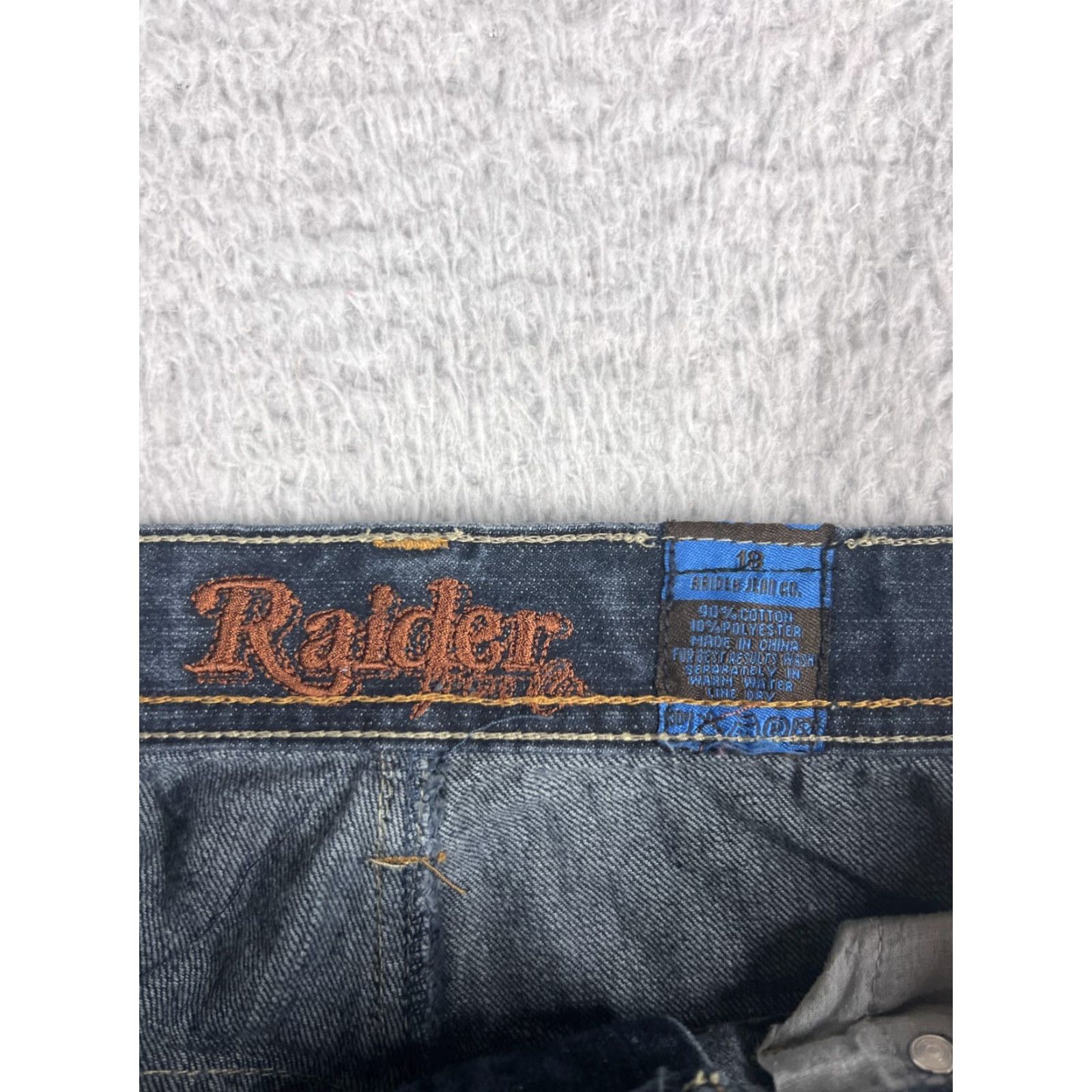 Denime Raiders Jeans Co Pants Womens Mid Blue Denim Jeans 30 Inseam 30 Dark Wash Cotton 5-Pocket Rise Mid Size 40" / US 18 - 3 Thumbnail