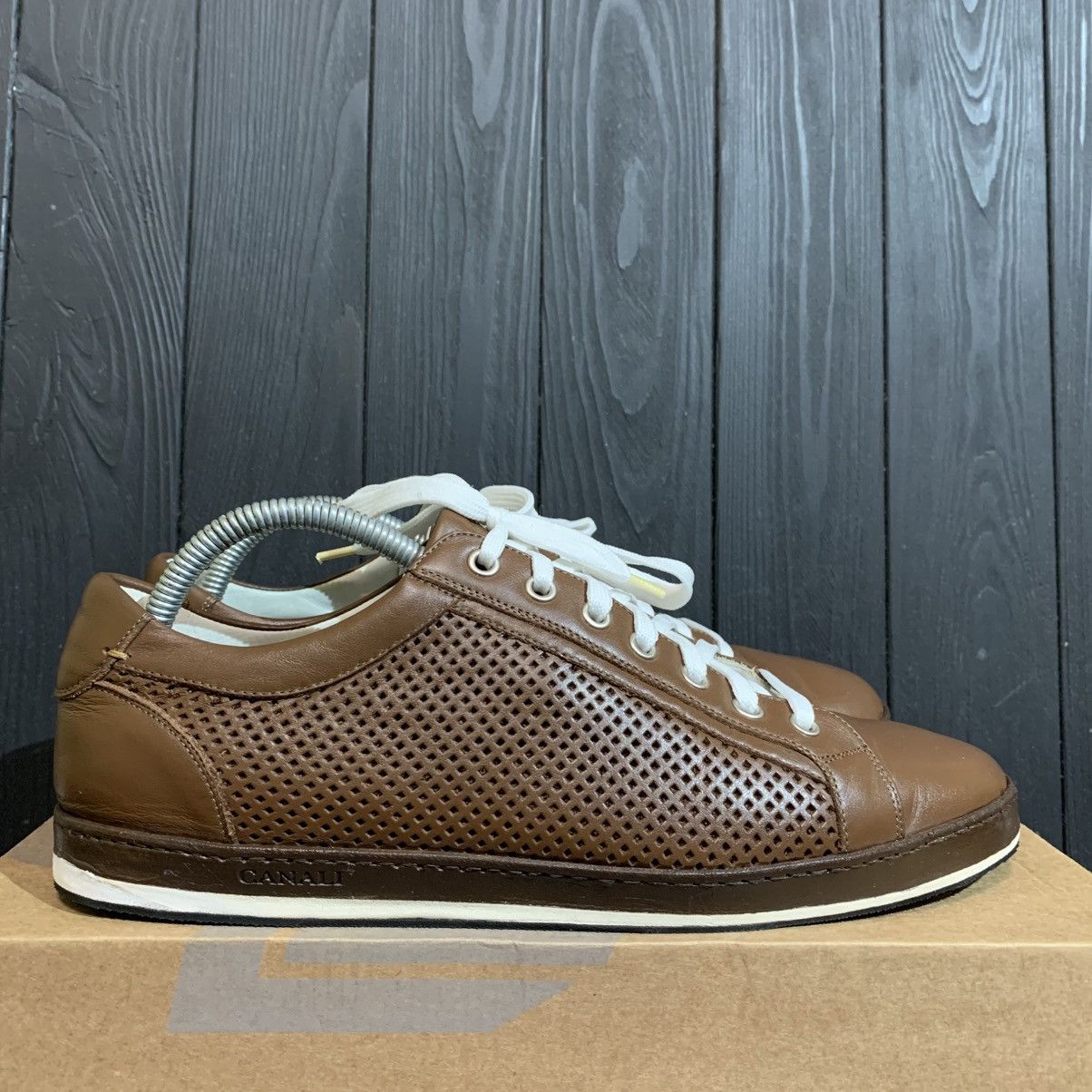 Canali Canali Leather men’s Sneakers Size 41 EU Size US 7.5 / EU 40-41 - 1 Thumbnail