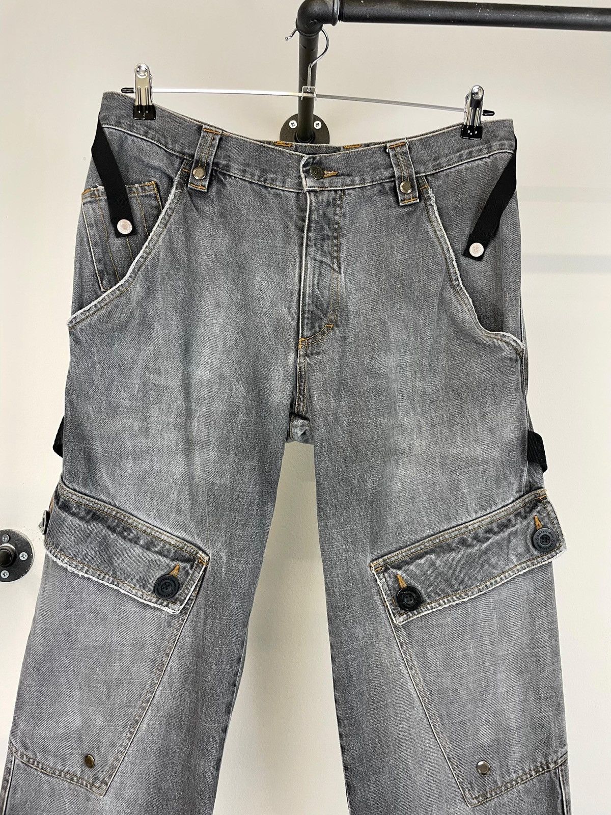 Dolce & Gabbana 2000s heavy weight multi pockets cargo bondage pants archive Size US 35 - 2 Thumbnail