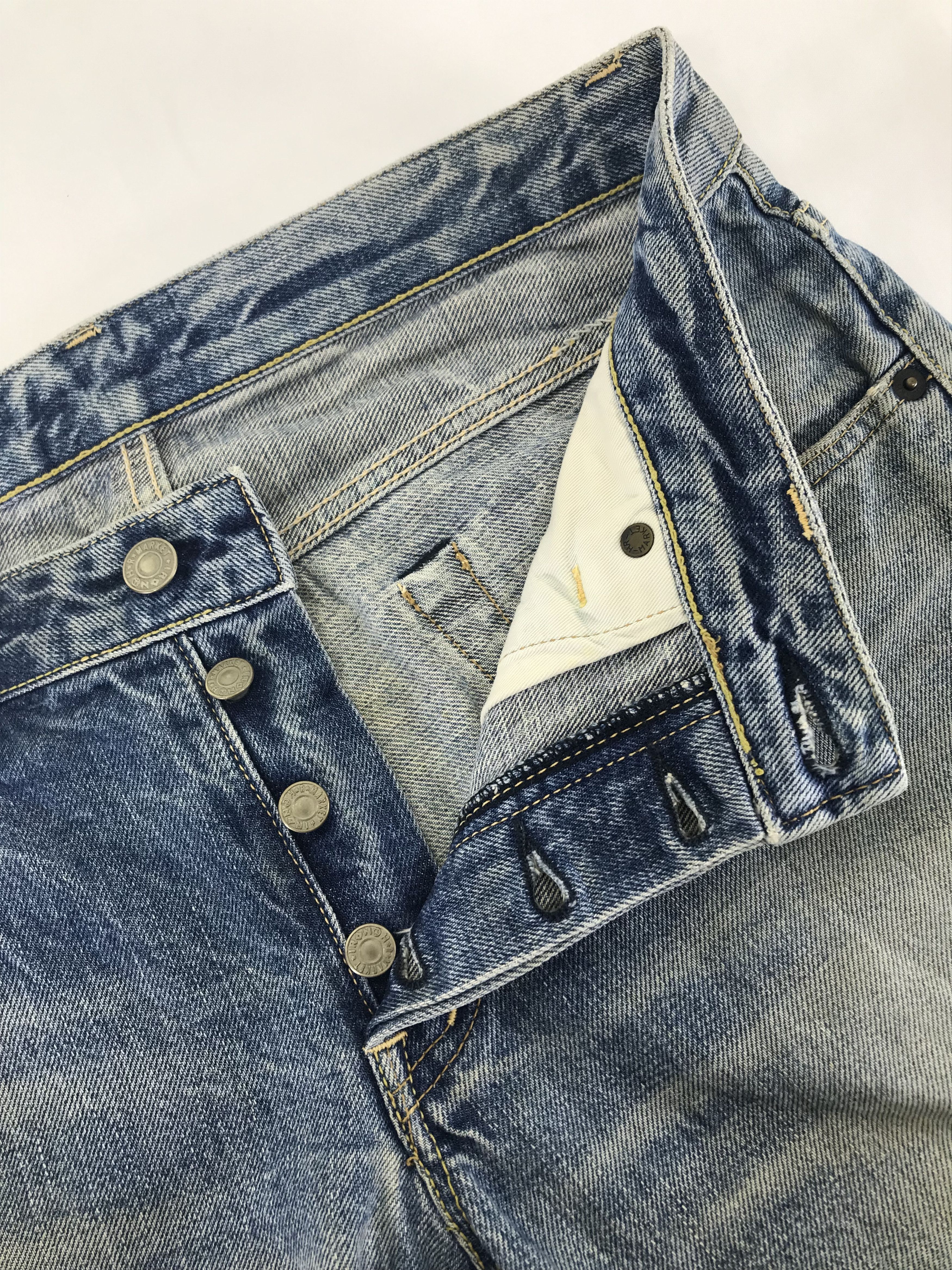 HOLLYWOOD RANCH MARKET Vintage 90s Blue Japan Hollywood Ranch Market Selvedge Jeans Size US 31 - 10 Thumbnail