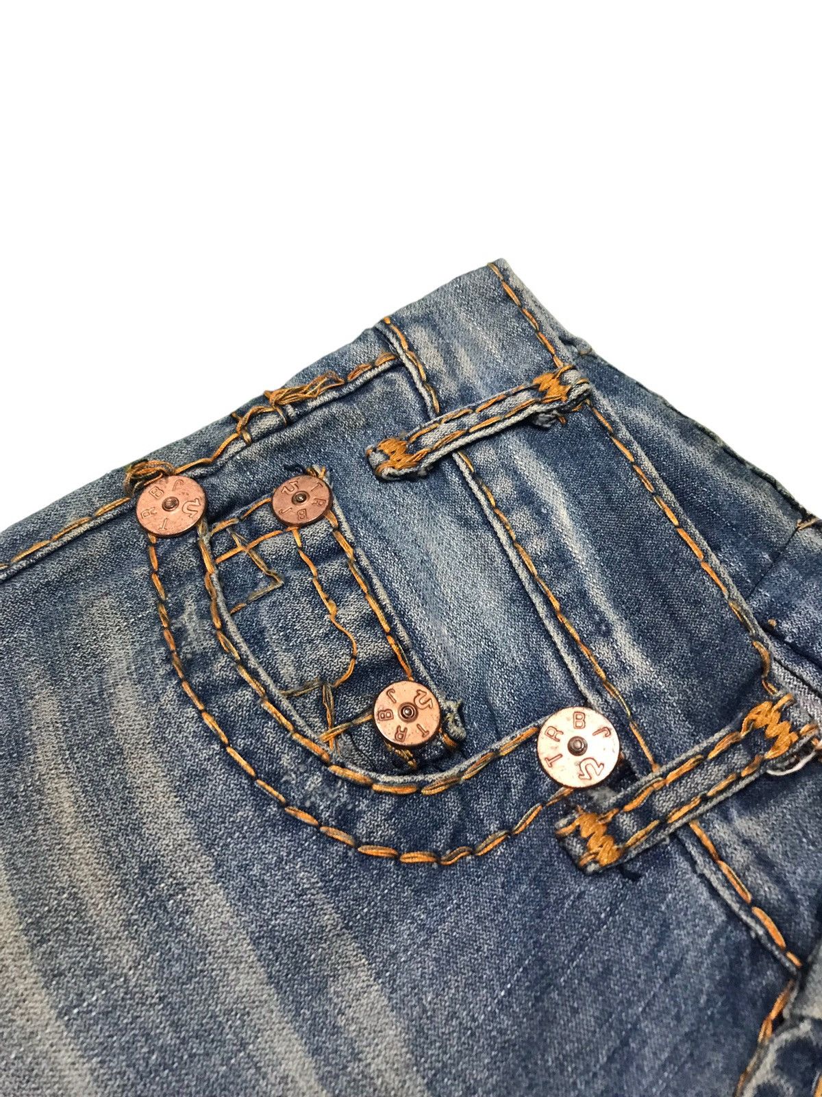 True Religion Vintage True Religion Billy Super T Distressed Denim Jeans Size US 30 / EU 46 - 4 Thumbnail