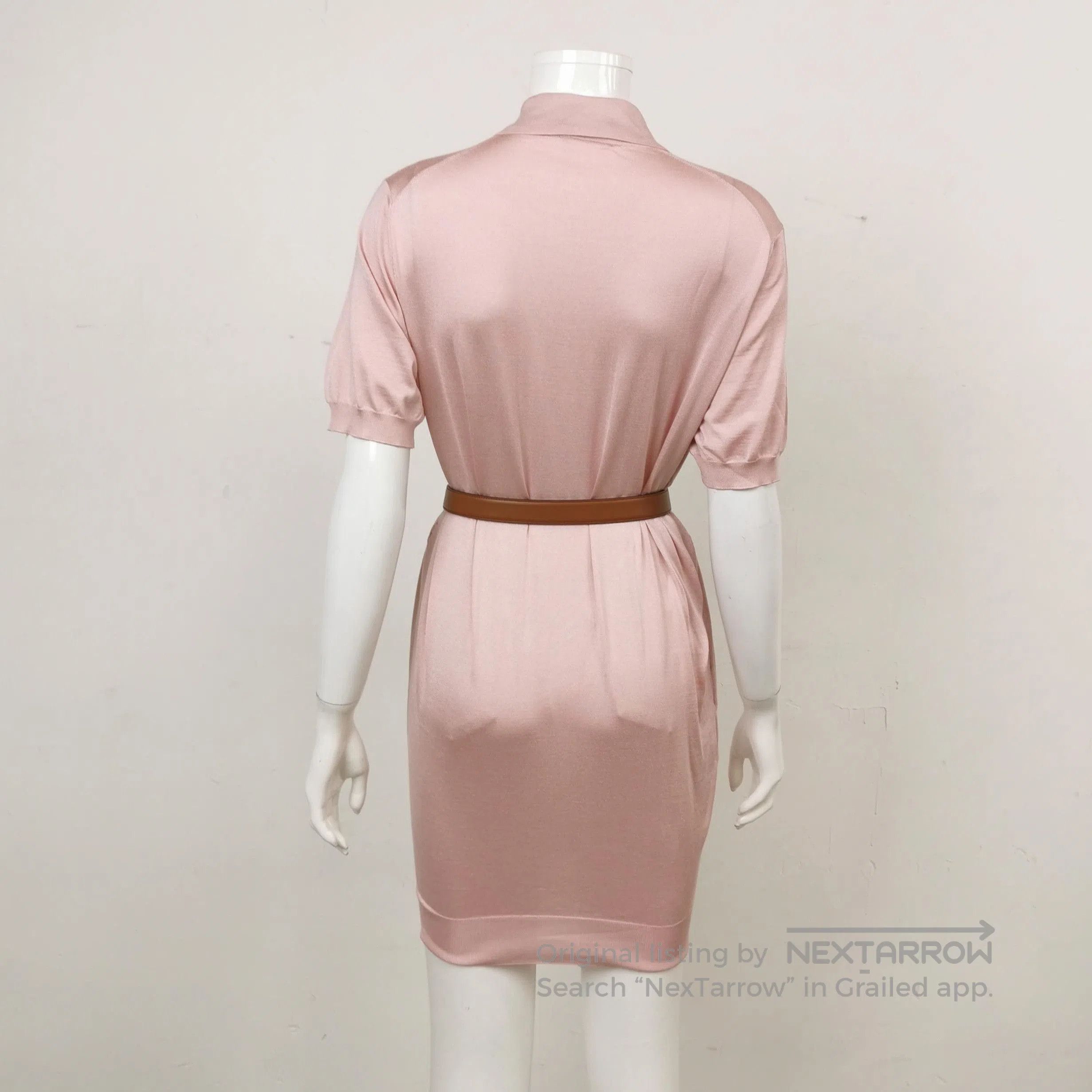 Prada Prada Silk Logo Polo Dress with Belt . Size XXS / US 00 / IT 34 - 2 Thumbnail