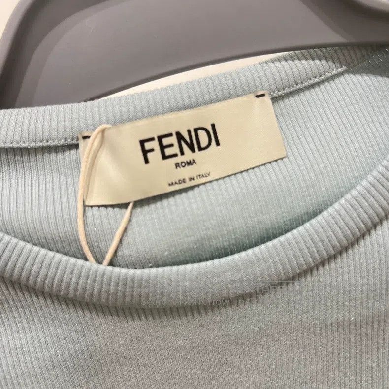 Fendi Fendi Solid Color Logo Lettering Short Sleeve Size XL / US 12-14 / IT 48-50 - 4 Thumbnail