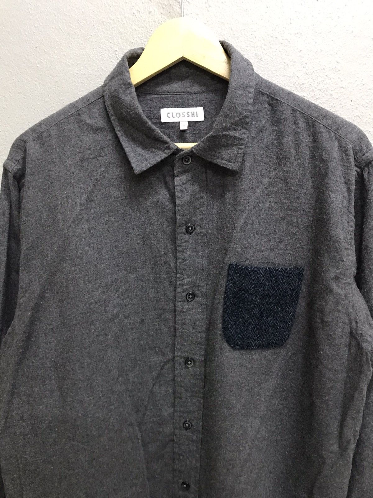 Harris Tweed VINTAGE CLOSSHI X HARRIS TWEED BUTTON UP SHIRT Size US L / EU 52-54 / 3 - 4 Thumbnail