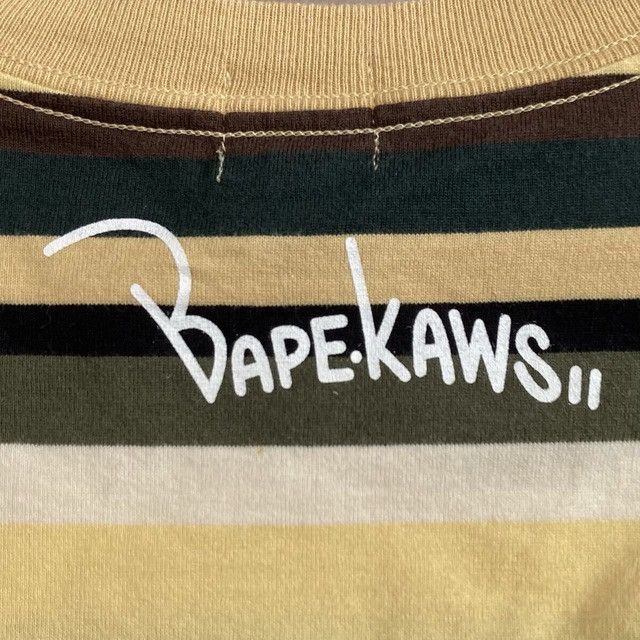 Bape × Kaws BAPE × KAWS Bendy College Logo T-Shirt a bathing ape NIGO Size US L / EU 52-54 / 3 - 5 Thumbnail
