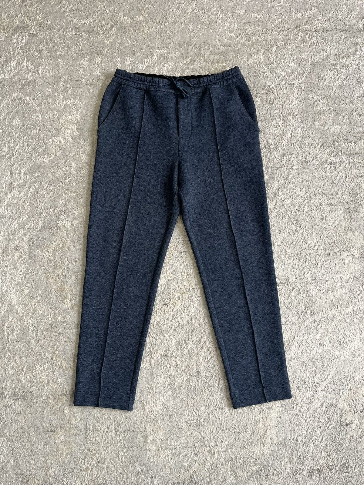 Club Monaco Pintuck Drawstring Herringbone Scuba Pants Size US 32 / EU 48 - 1 Thumbnail