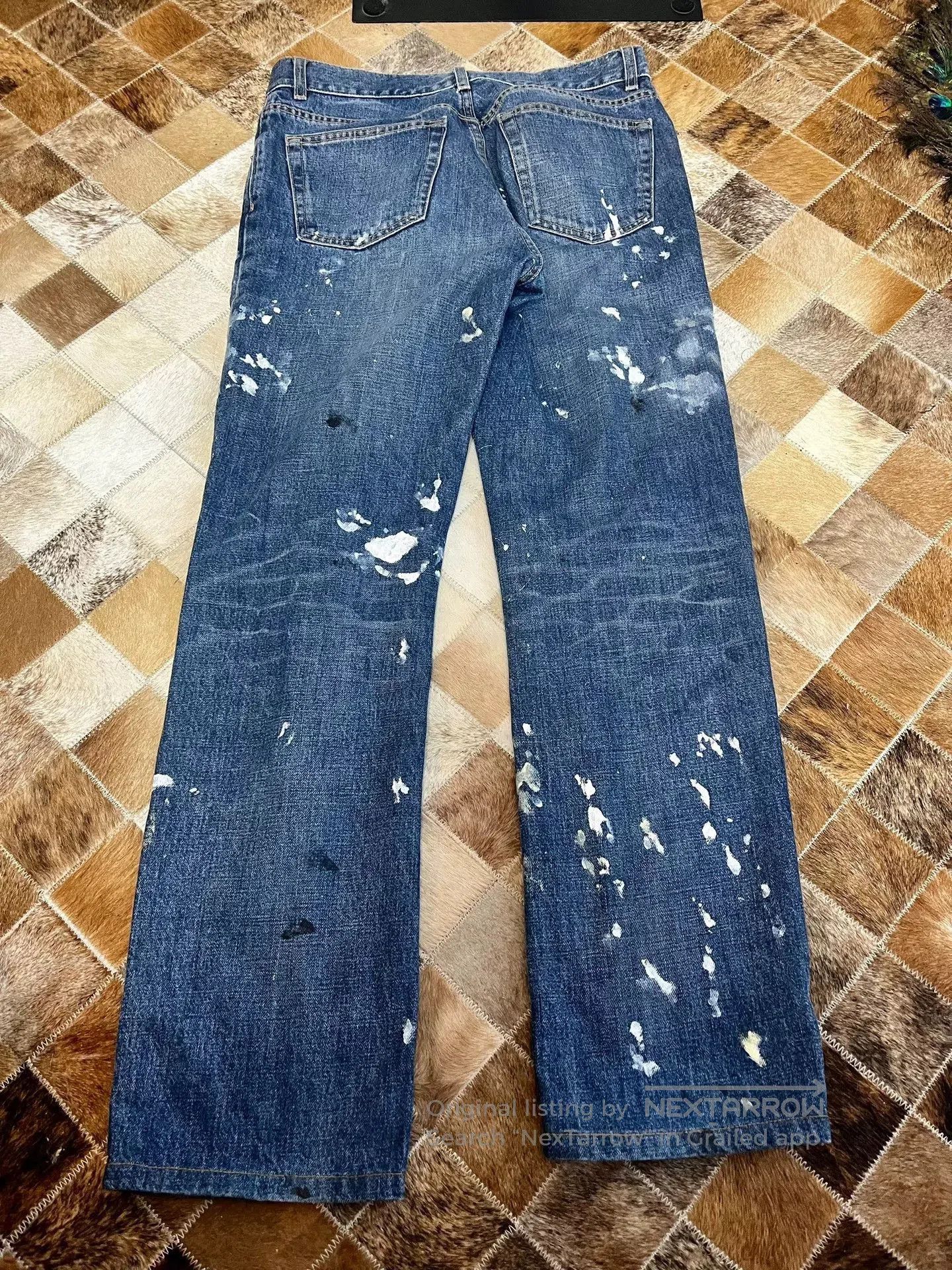 Helmut Lang helmut lang splattered denim jeans classic cut. Size US 34 / EU 50 - 4 Thumbnail