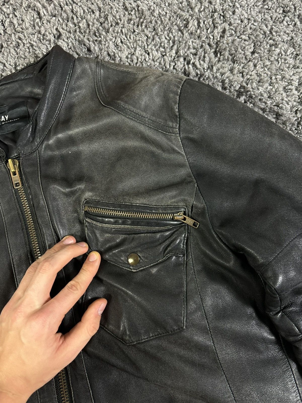 Vintage Vintage Real Leather Asymmetrical Motorcycle Jacket Black Size US L / EU 52-54 / 3 - 11 Thumbnail