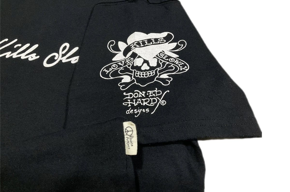 Ed Hardy × Hysteric Glamour × Japanese Brand 🔥Sick Y2K Ed Hardy Shirt “Love Kills Slowly” Size US L / EU 52-54 / 3 - 3 Thumbnail