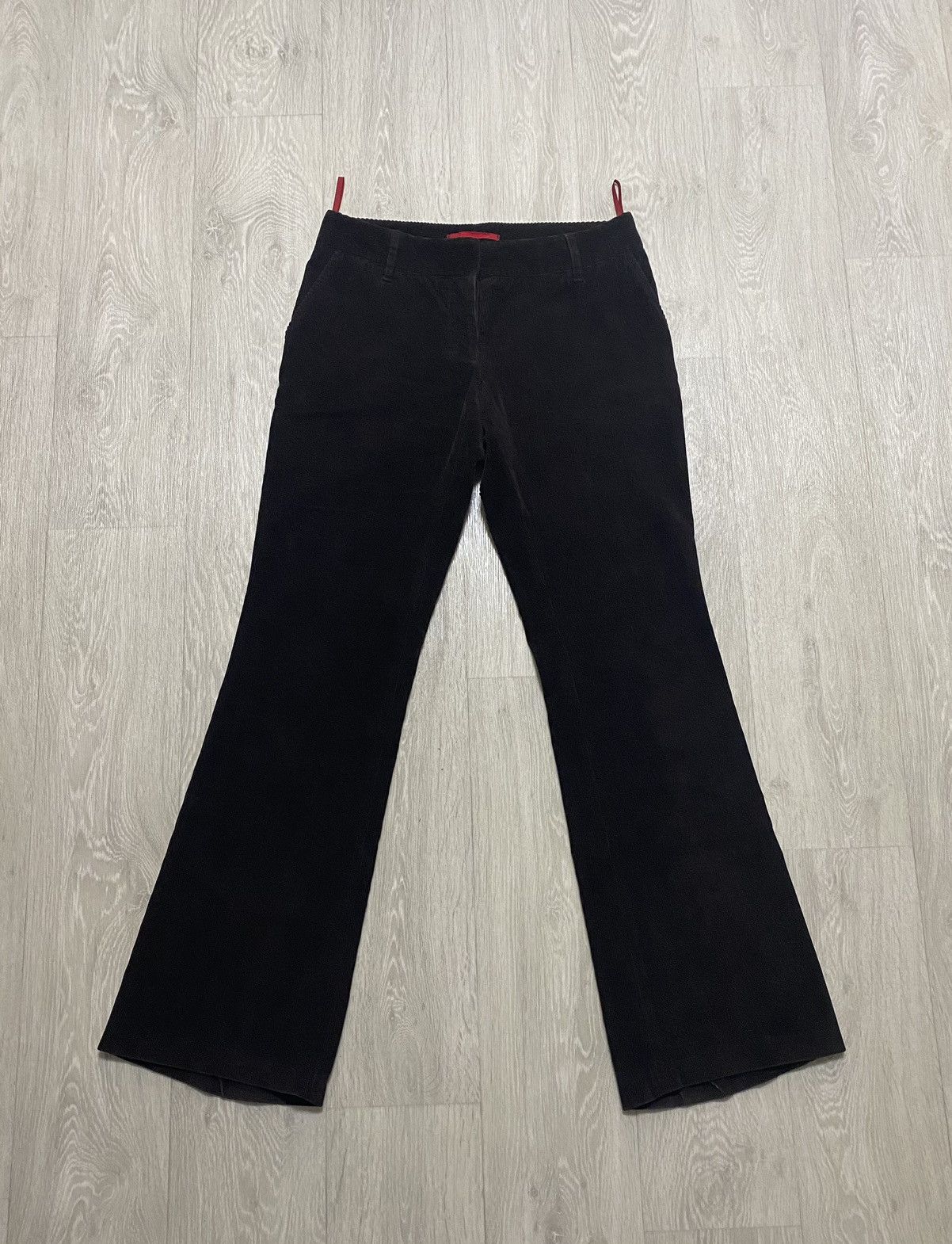Prada Vintage Prada Linea Rossa Brown Corduroy Velvet Loose Pants Size 30" / US 8 / IT 44 - 2 Thumbnail