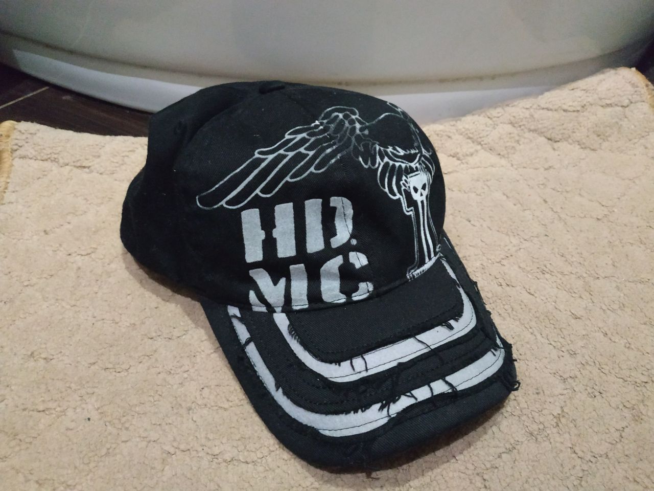 Harley Davidson Harley-Davidson HDMC Distressed Cap Biker Core Vintage Style Size ONE SIZE - 2 Thumbnail
