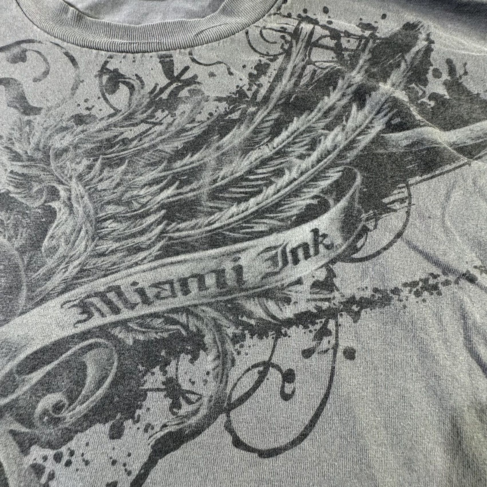 Vintage VINTAGE Miami Ink Shirt Mens XL Gray Skull Mohawk Graphic Tattoo Tee 2008 Biker Punk Shirt Size US XL / EU 56 / 4 - 3 Thumbnail