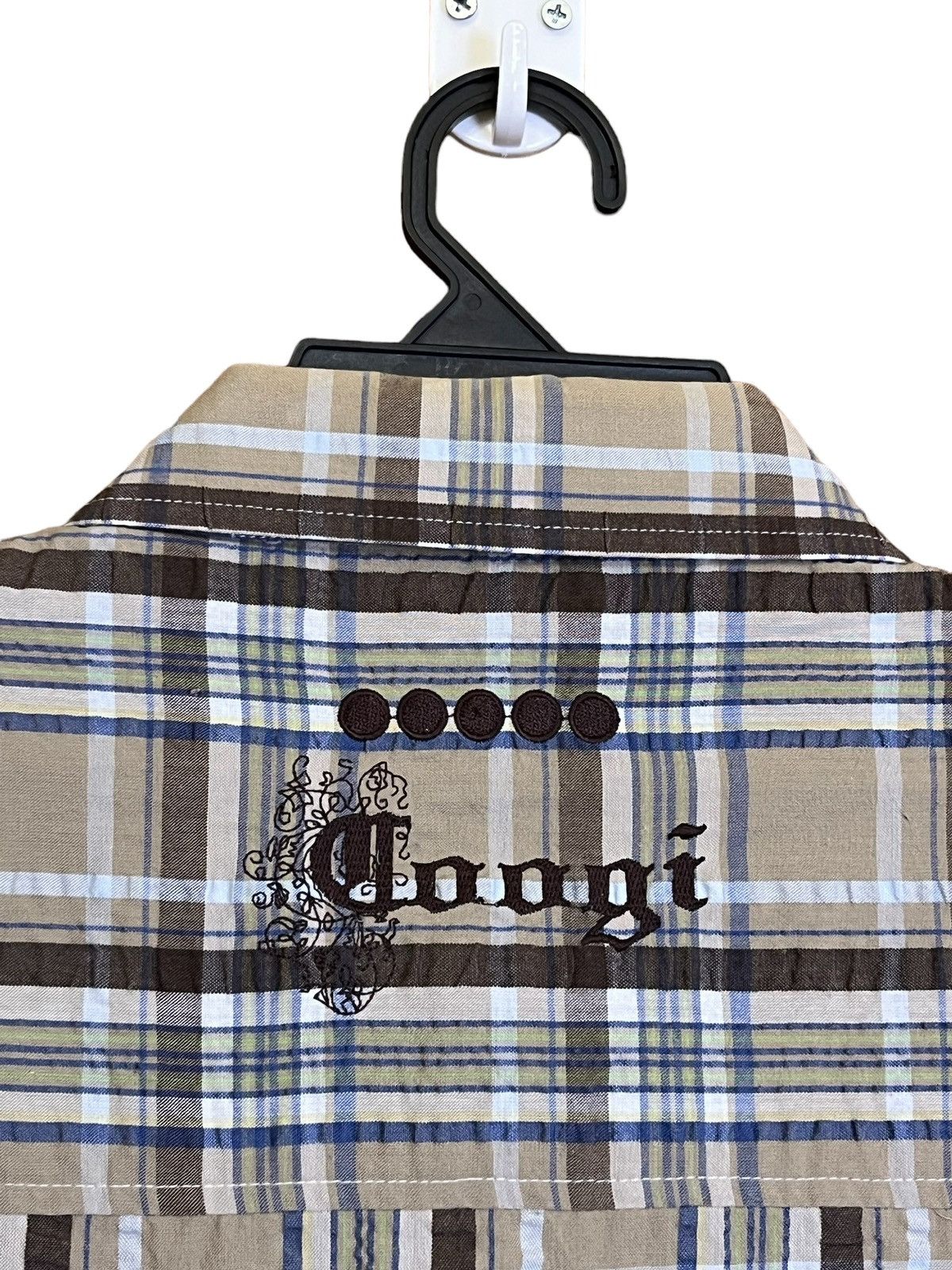 Coogi COOGI CHECK SHORT SLEEVE BUTTON UPS SHIRT Size US XL / EU 56 / 4 - 4 Thumbnail