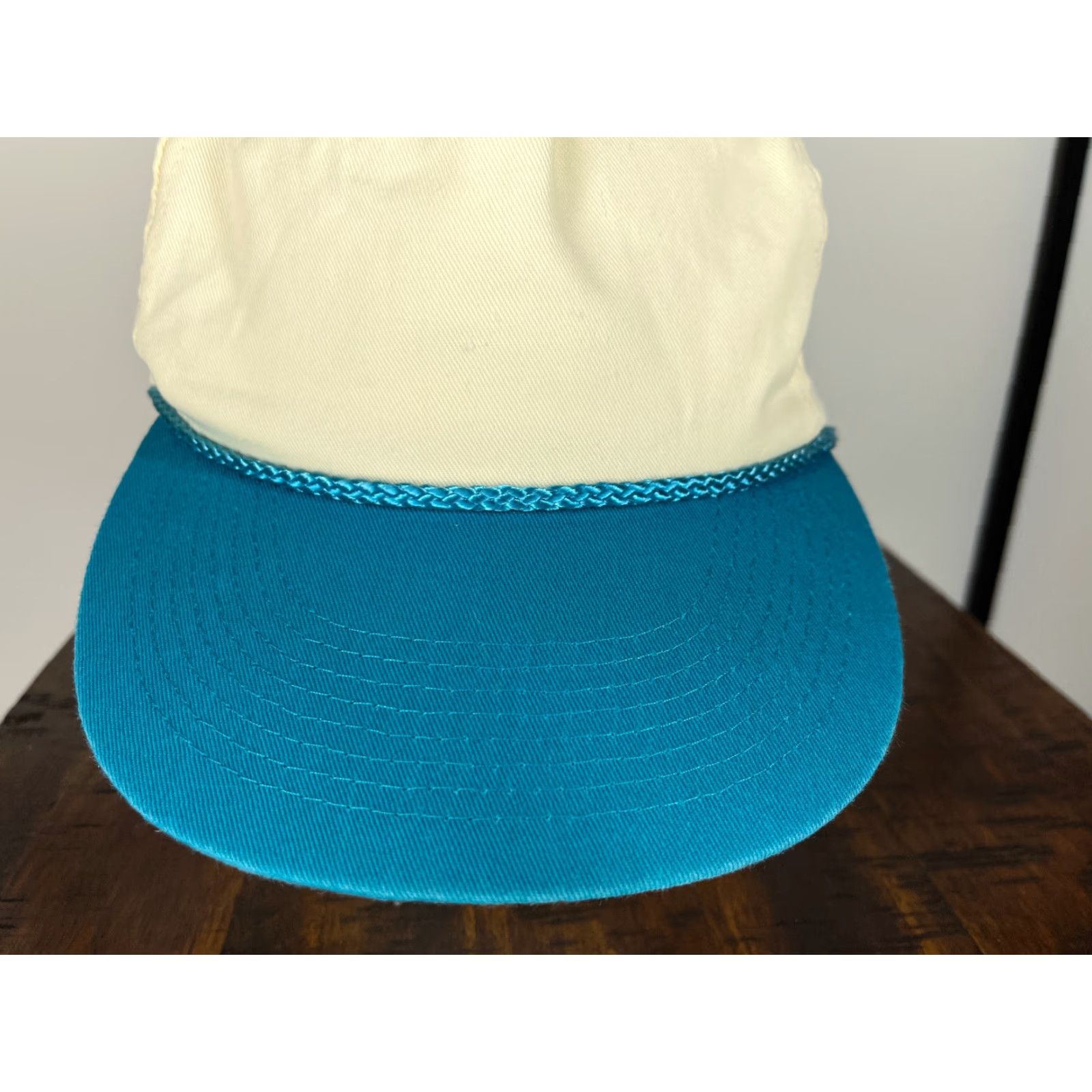Vintage Lace Hat Snap Back Unisex Adults One Size Blue Cotton Polyester Blend 90s Outdoor Size ONE SIZE - 3 Thumbnail
