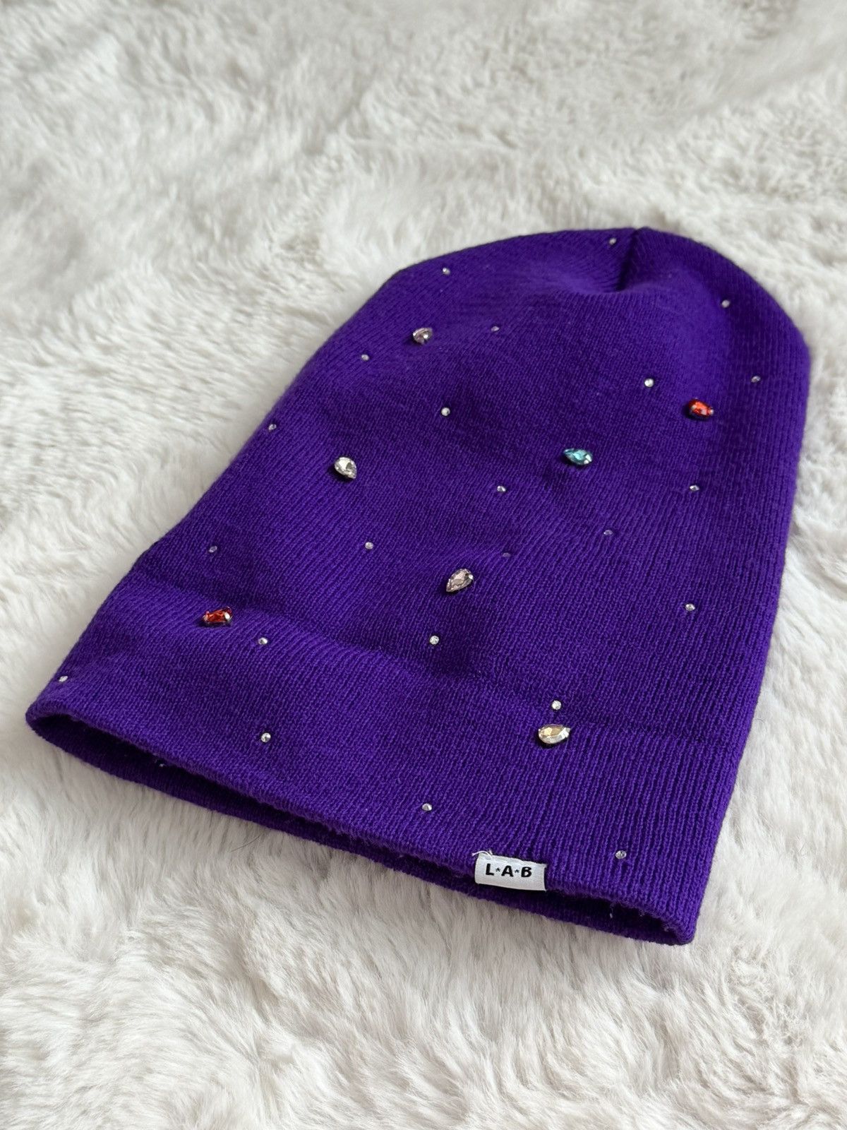 Other Lab (Life’s a blur) purple beanie Size ONE SIZE - 5 Thumbnail