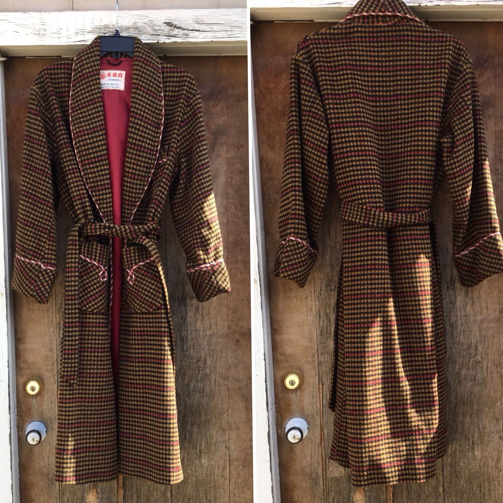Vintage VINTAGE Smoking Jacket Robe THE BEAUTY Rockabilly Western Cowboy Core Asian sz M Shirt Mens Size US M / EU 48-50 / 2 - 6 Thumbnail
