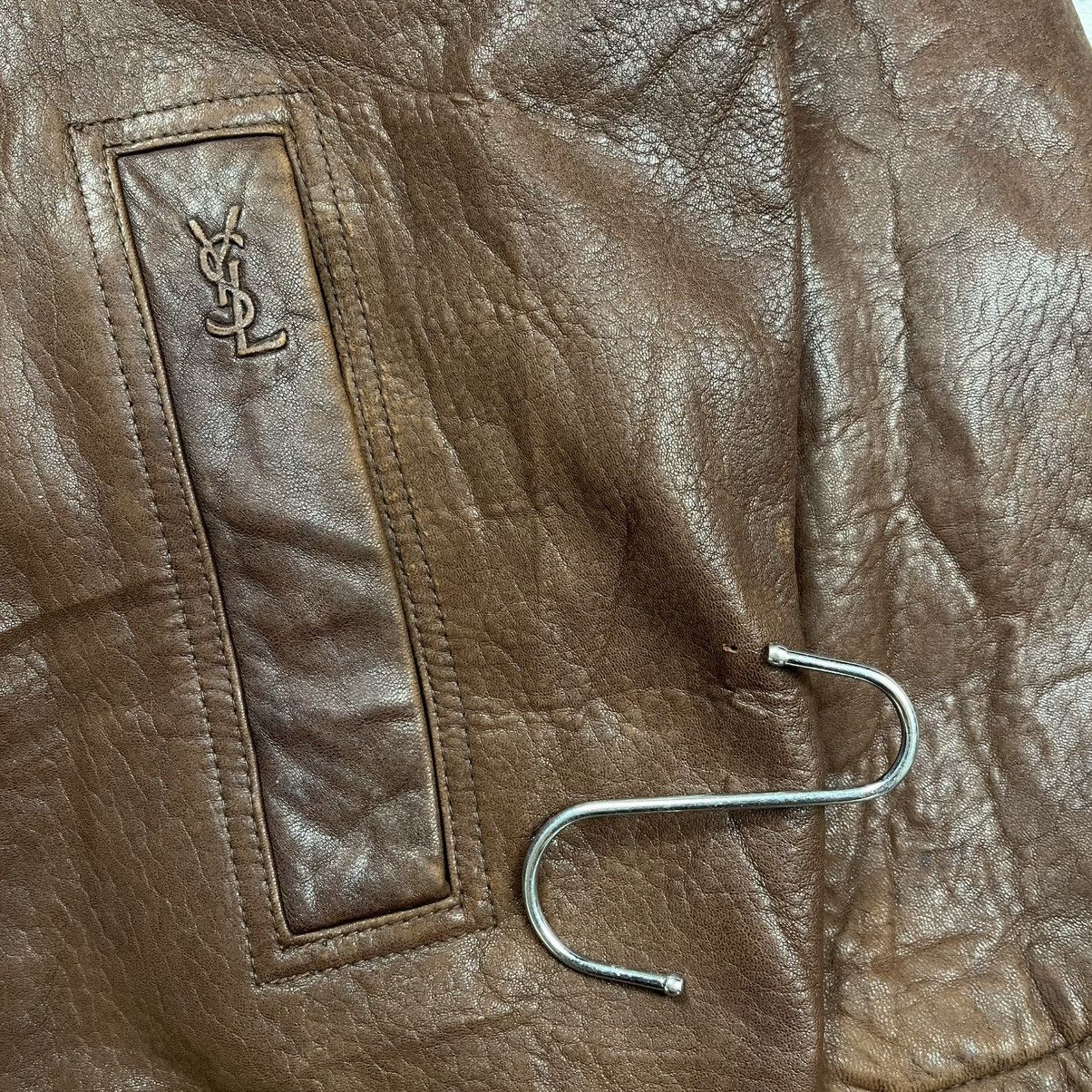 Yves Saint Laurent Vintage 90s ysl Yves saint laurent leather jacket Size US XL / EU 56 / 4 - 5 Thumbnail