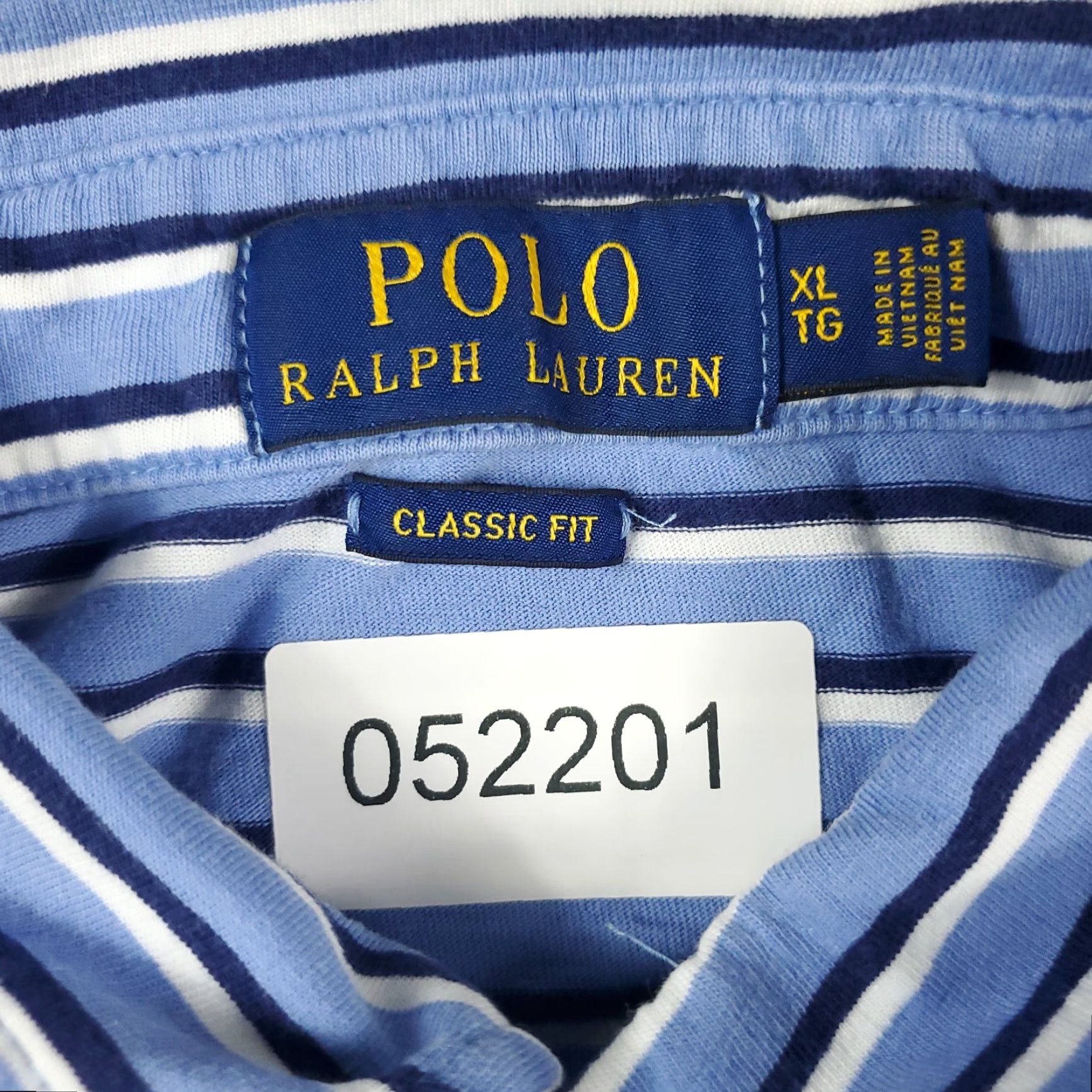 Ralph Lauren Ralph Lauren Polo Shirt Blue Striped XL Short Sleeve Mens Casual Activewear Size US XL / EU 56 / 4 - 7 Thumbnail