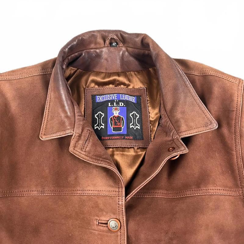 Designer 100% leather Suede Jacket 12 Size M / US 6-8 / IT 42-44 - 2 Thumbnail
