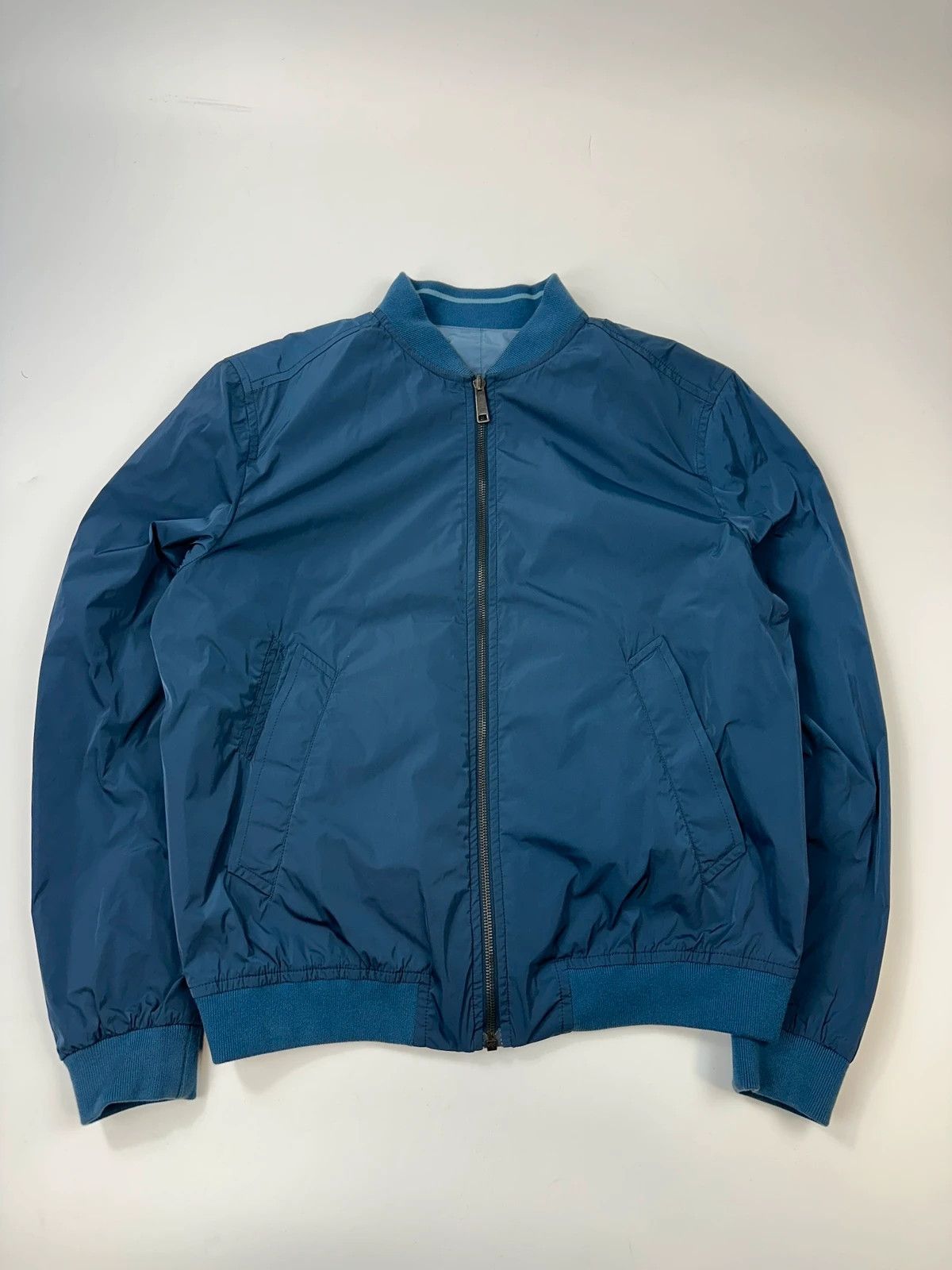Prada Prada Milano FW2014 Reversible Blue Nylon Bomber Jacket Size US L / EU 52-54 / 3 - 4 Thumbnail