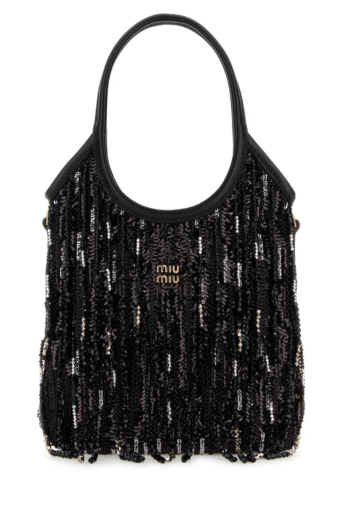 Miu Miu Embellished Fabric Handbag Size ONE SIZE - 1 Thumbnail