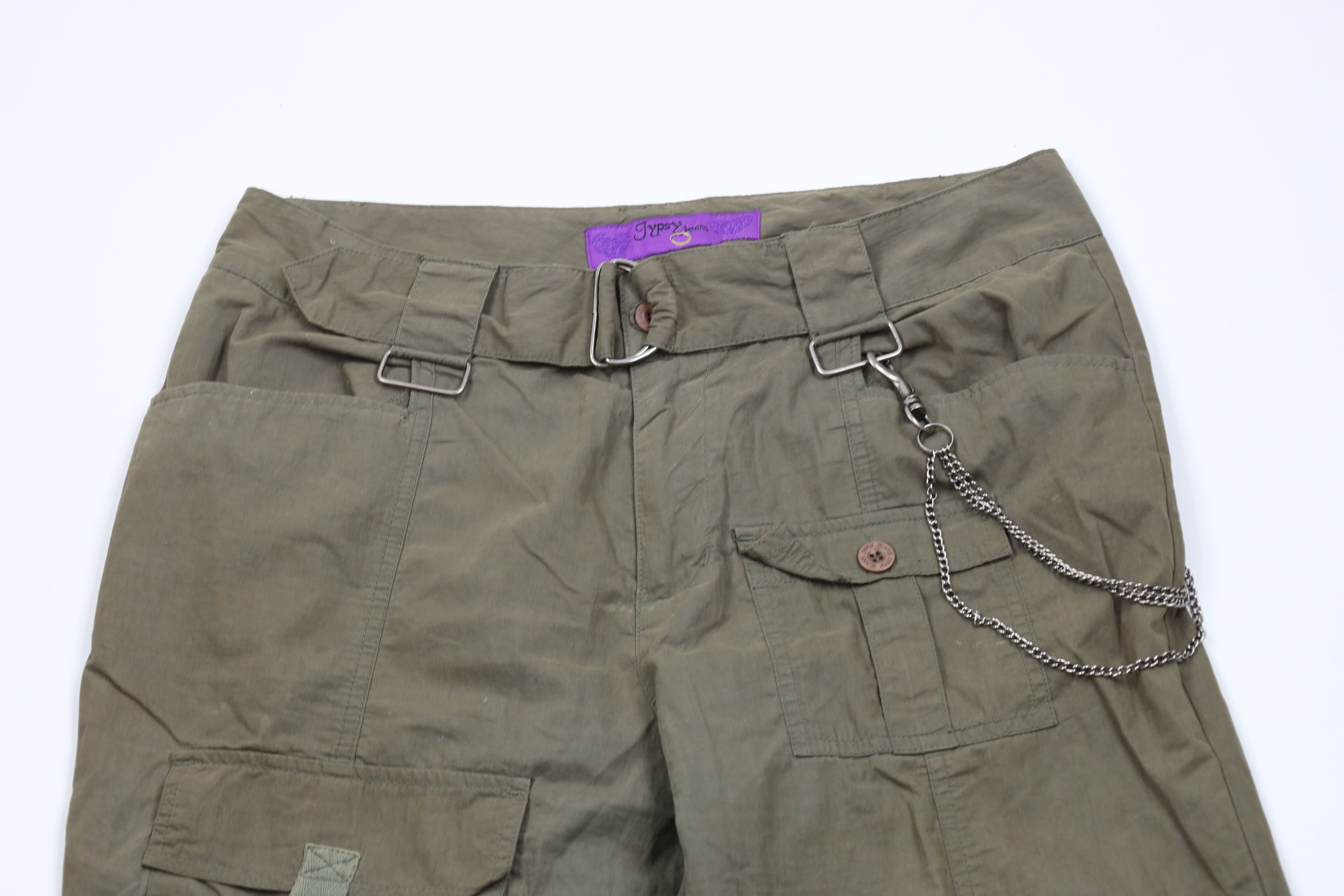 Vintage Vintage 90s Y2K Streetwear Goth Baggy Chain Cargo Pants Size 36" / US 14 / IT 50 - 2 Thumbnail