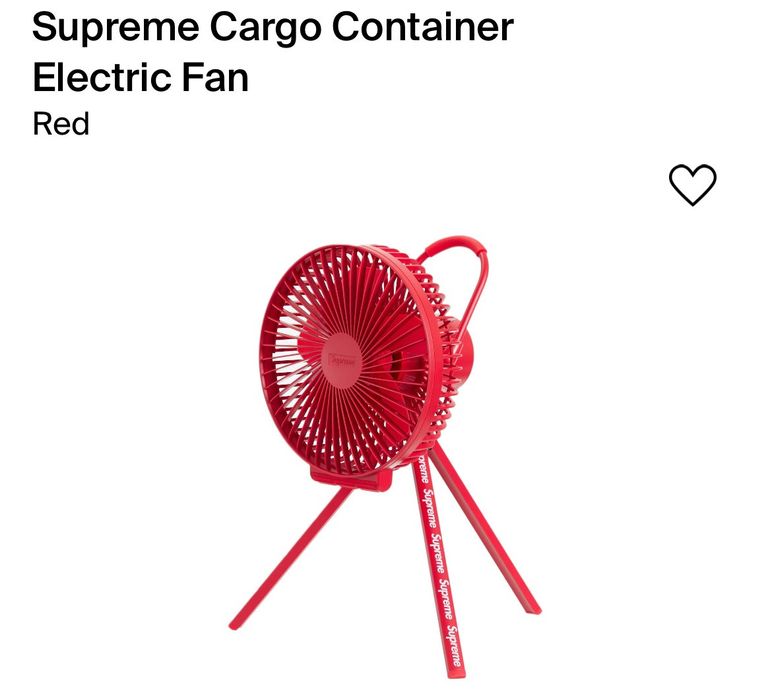 Supreme Supreme Cargo Container Electric Fan Red | Grailed