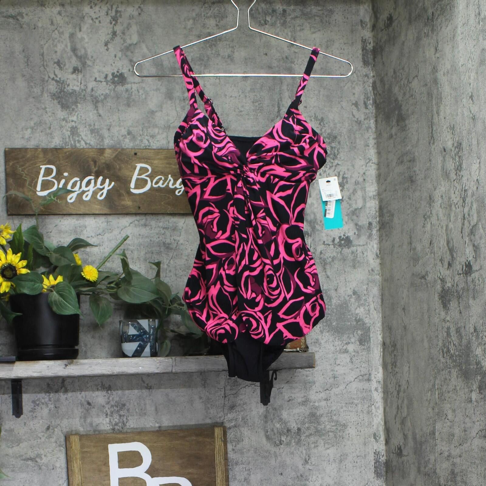Other Aqua Green 50 Front One Piece Swimsuit 677412 Pink Multi S Size ONE SIZE - 1 Thumbnail