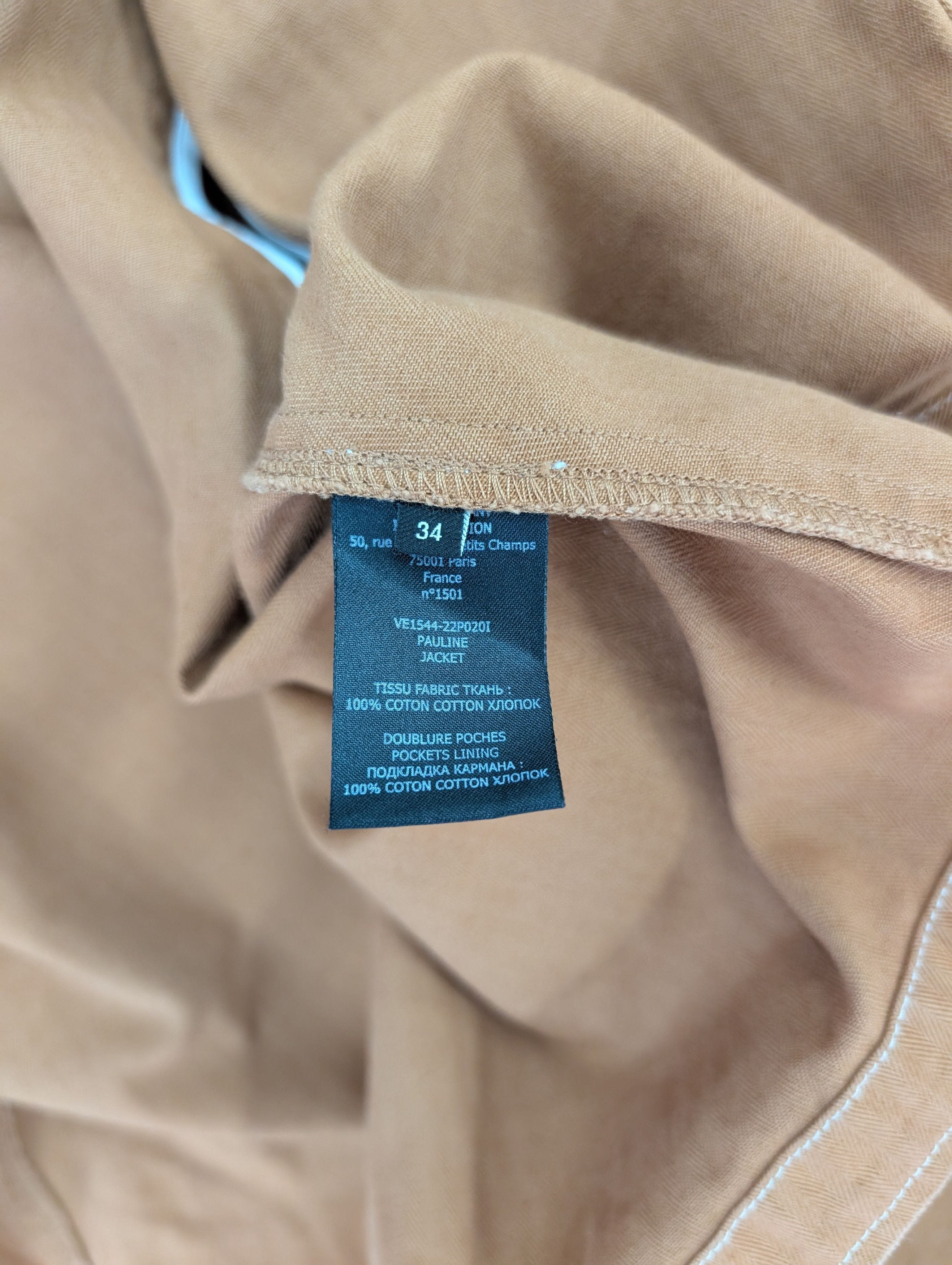 Isabel Marant Isabel Marant Brown Denim Pauline Striped Jacket Size XS / US 0-2 / IT 36-38 - 8 Thumbnail