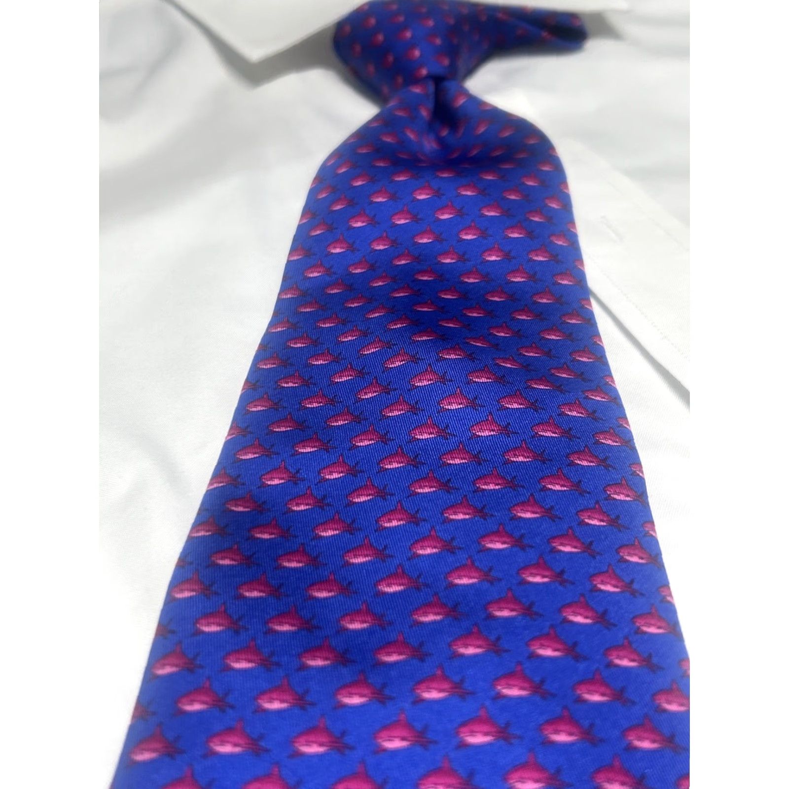 Robert Talbott Robert Talbott Necktie Silk Blue Multi Animal Print 57x3.75 USA Luxury Flawless Men Tie Size ONE SIZE - 7 Thumbnail