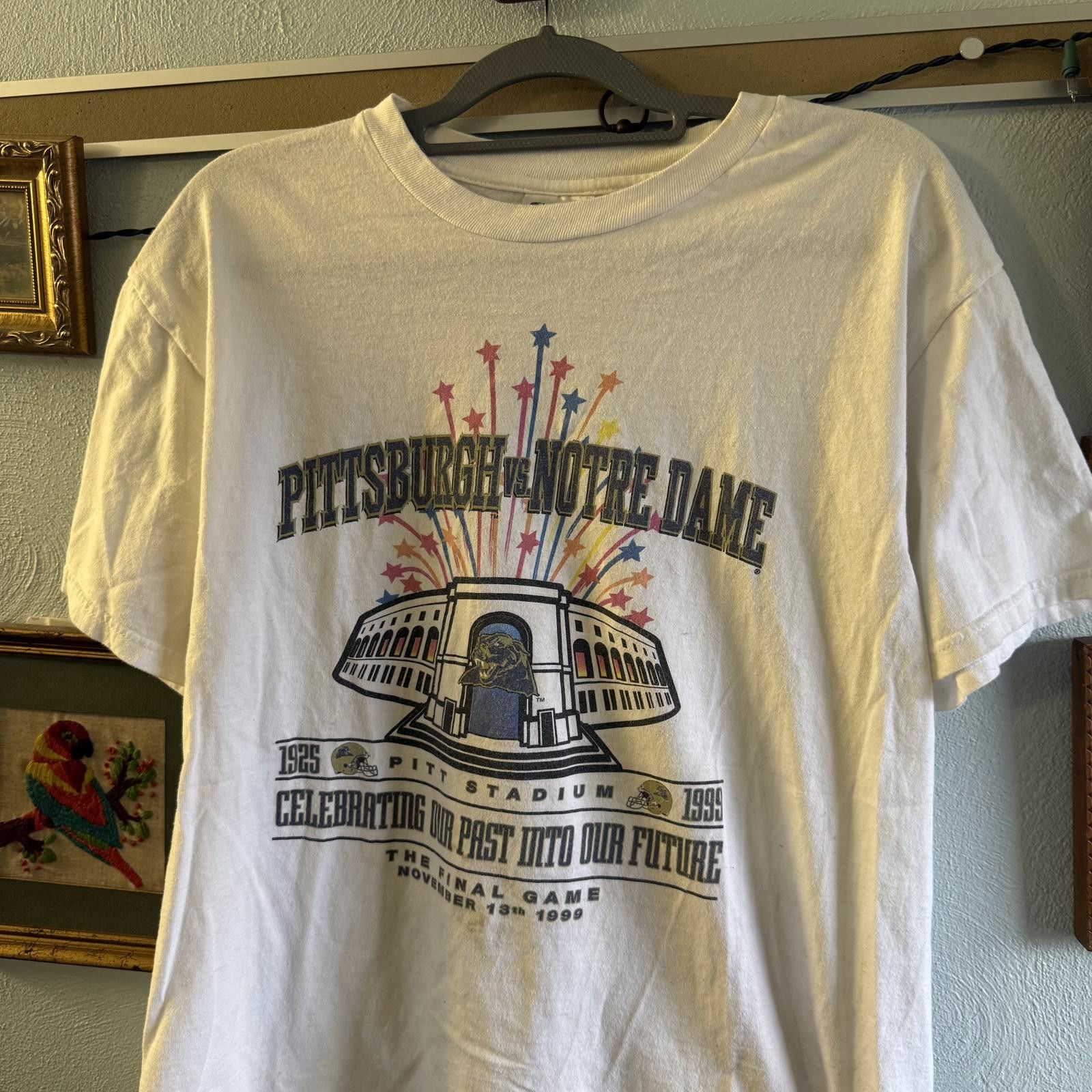 Champion Vintage Pitt vs. Notre Dame Pitt Stadium Final Game Tee Size US L / EU 52-54 / 3 - 2 Thumbnail