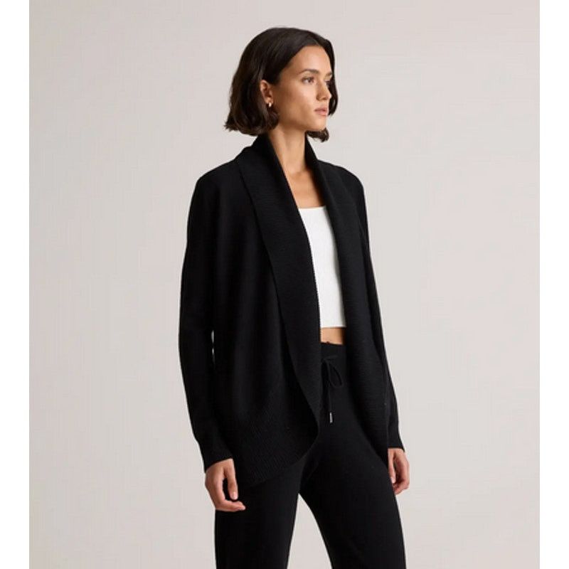 Quince Mongolian Cashmere Open Cardigan Black Size L Size L / US 10 / IT 46 - 3 Thumbnail