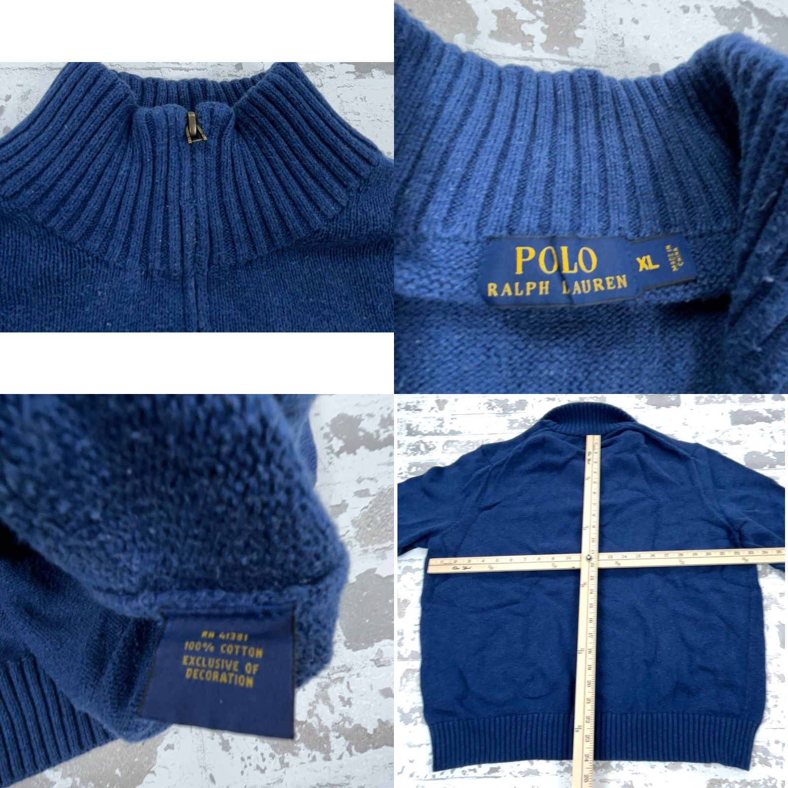 Polo Ralph Lauren Polo Ralph Lauren Sweater Men XL Blue Pullover Knit 1/4 Zip Heavyweight Classic Preppy Style Size US XL / EU 56 / 4 - 8 Thumbnail