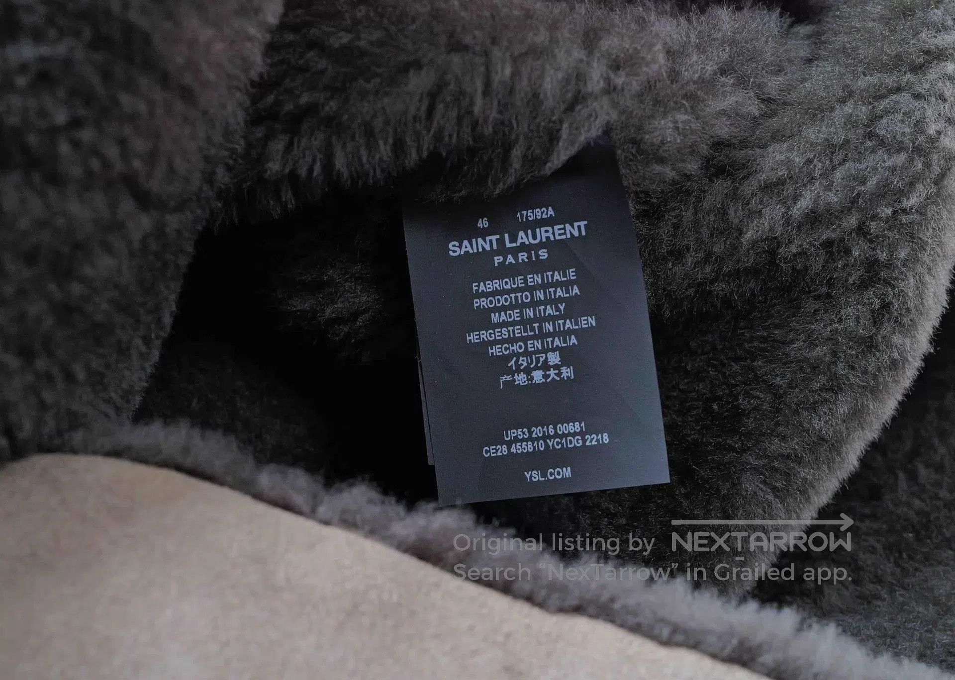 Saint Laurent Paris Brown Fur Collar Leather Jacket Size S. Size US S / EU 44-46 / 1 - 4 Thumbnail