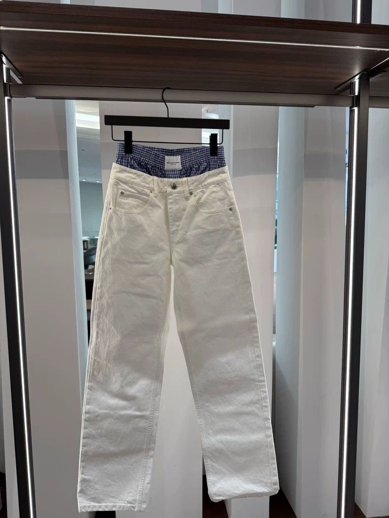Alexander Wang White High-Waist Jeans