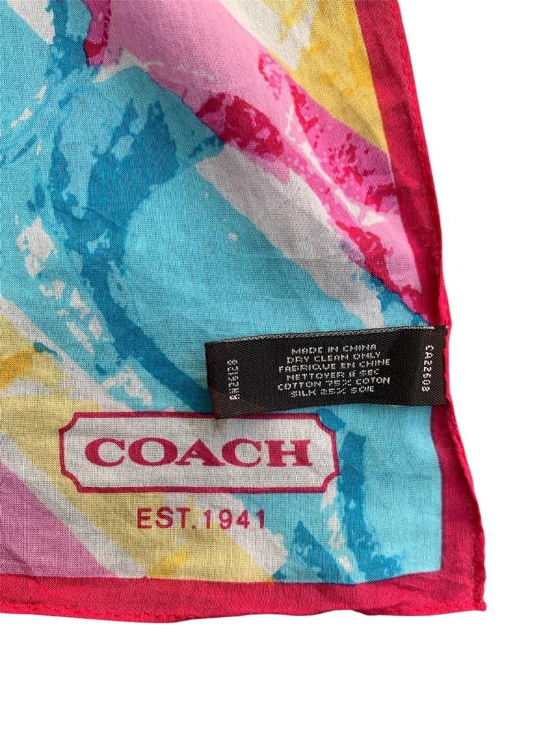 Coach COACH Multicolour Signature Silk Bandana Size ONE SIZE - 5 Thumbnail